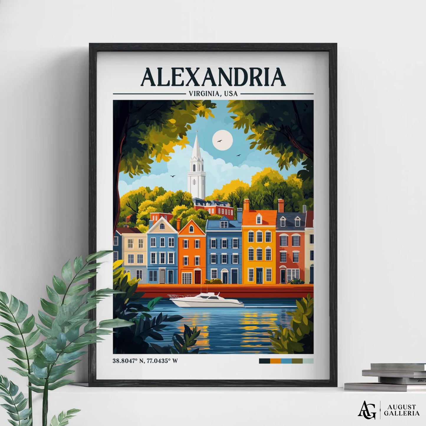 Alexandria Virginia Retro Travel Print