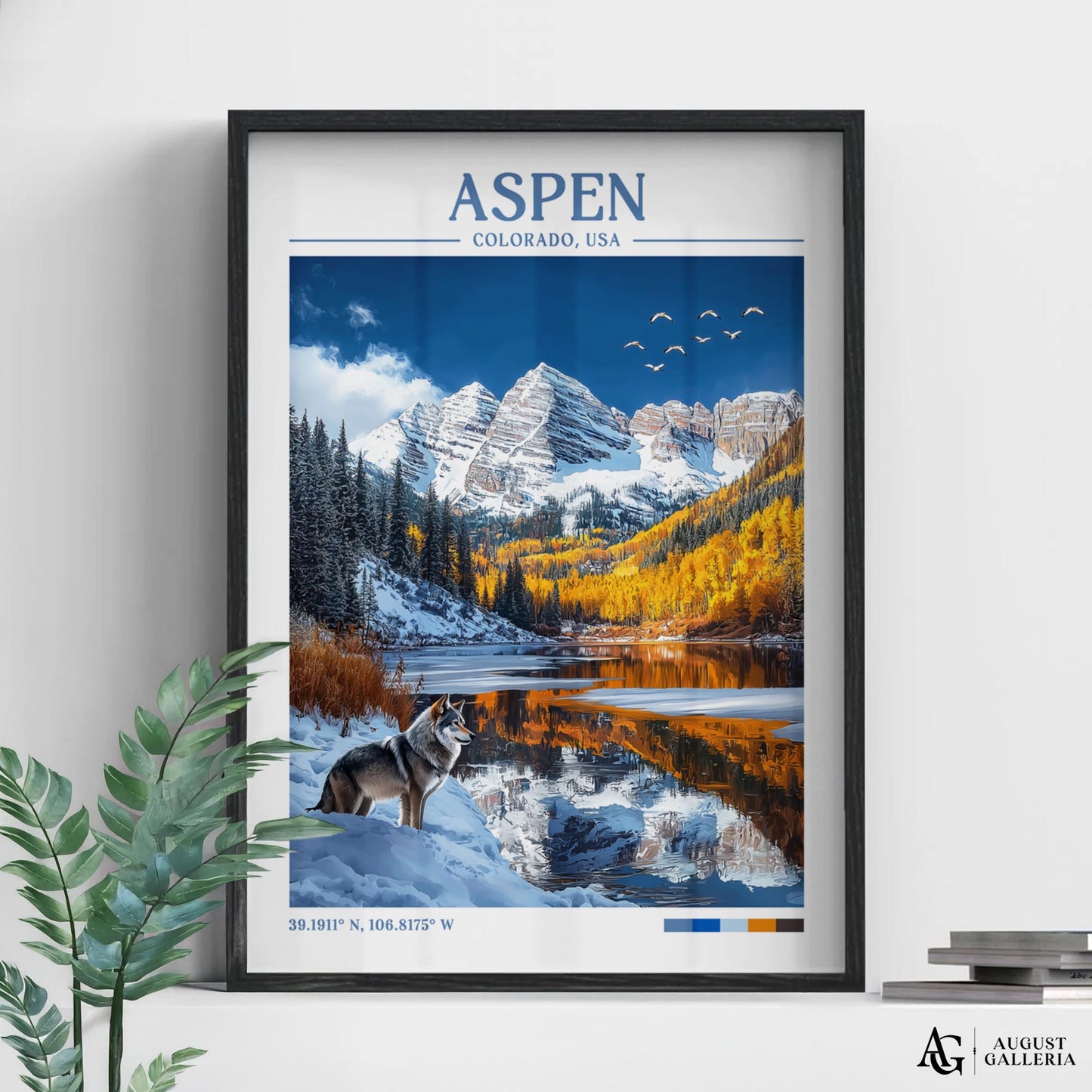 Aspen Colorado Retro Travel Print