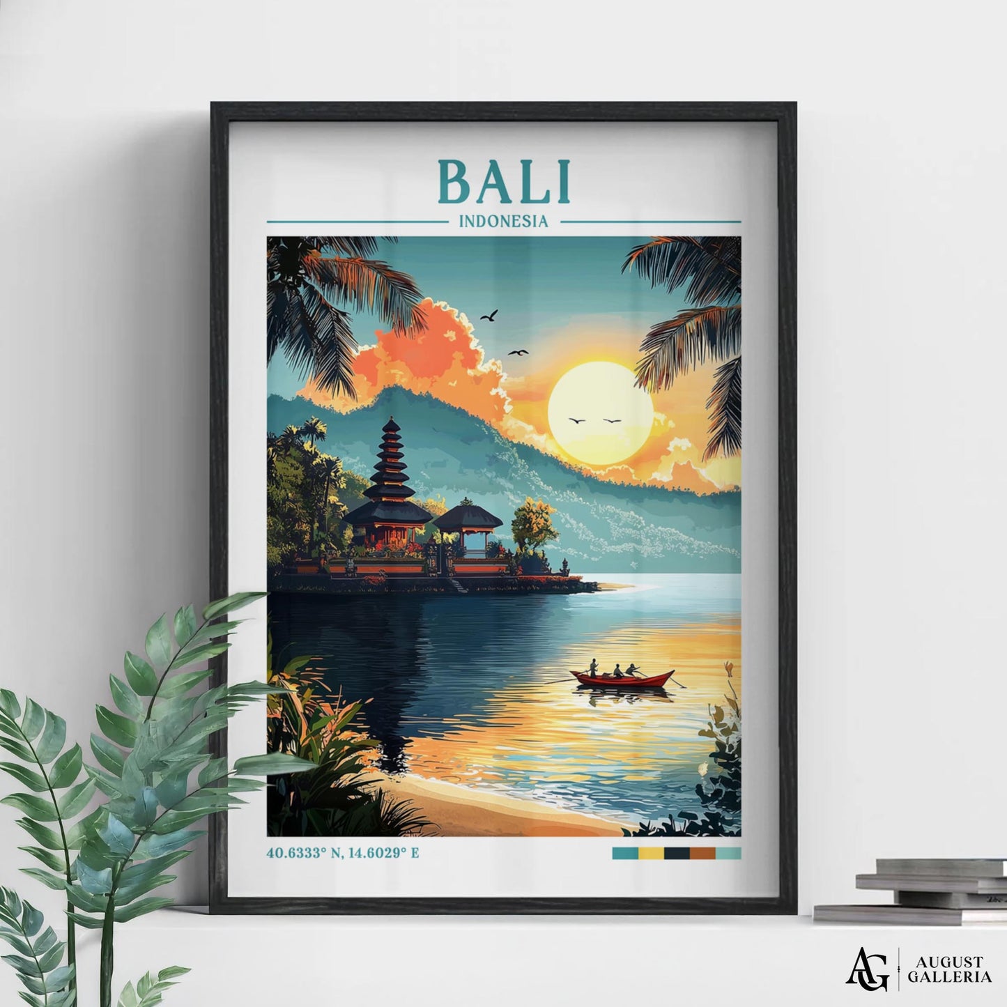 Bali Indonesia Retro Travel Print