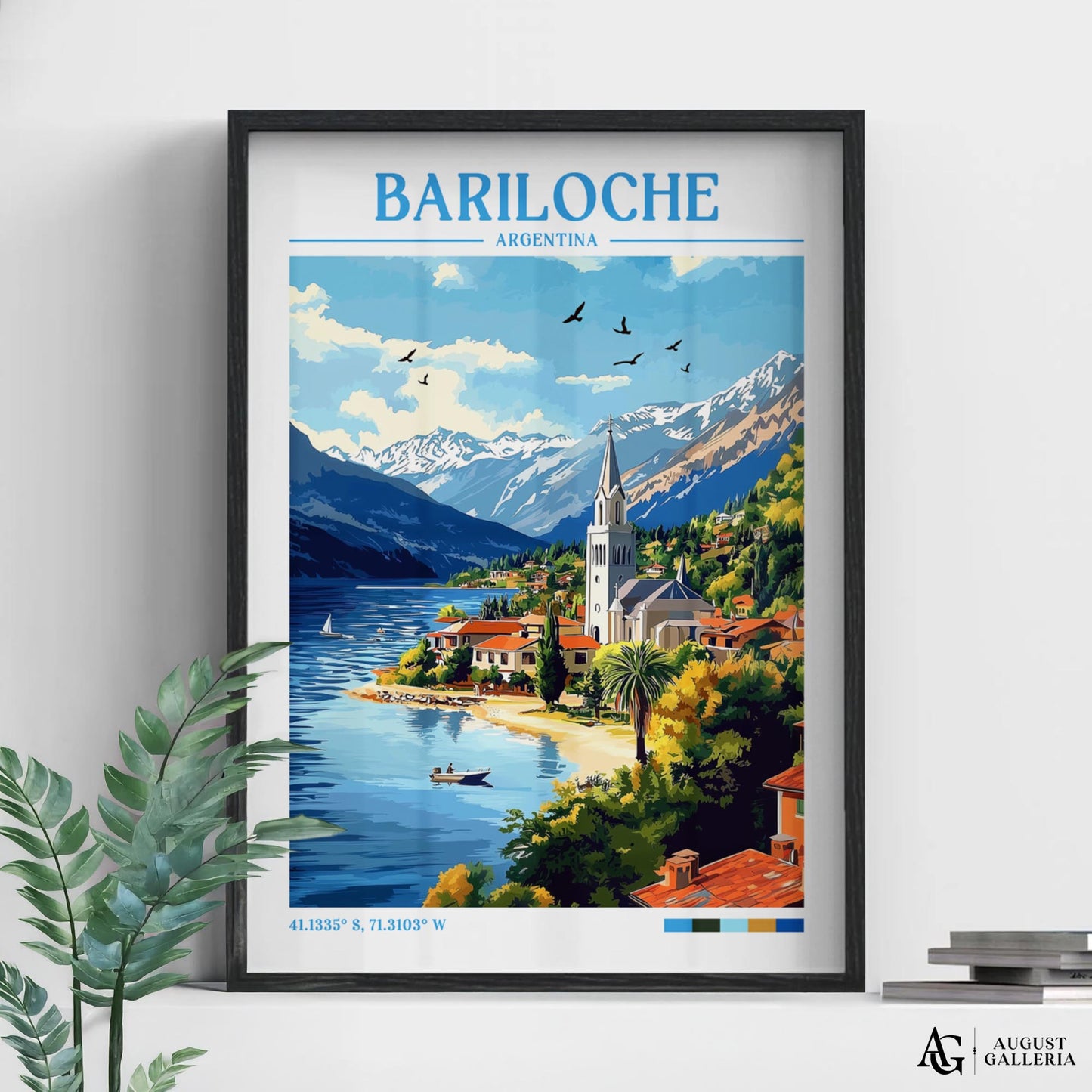 Bariloche Argentina Retro Travel Print