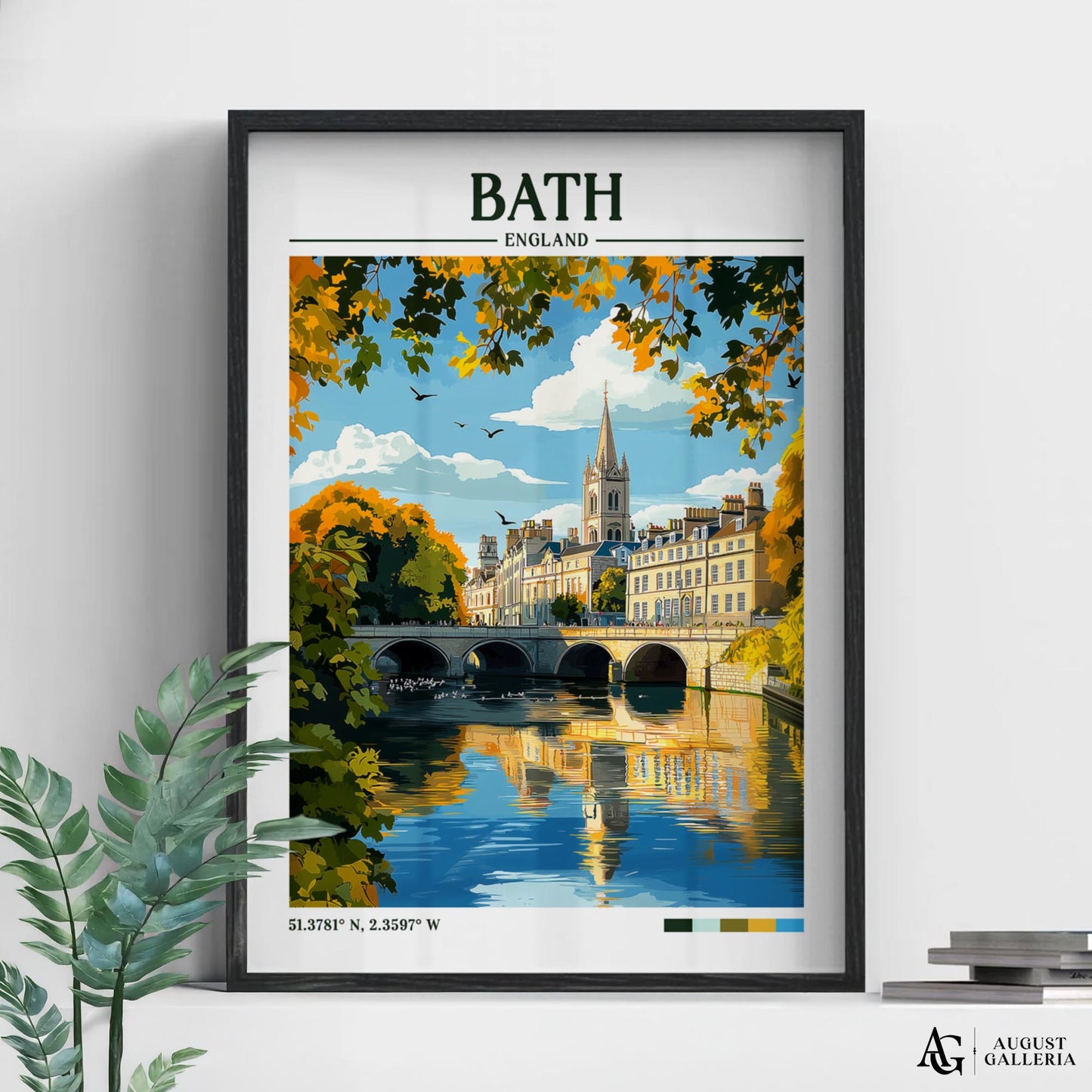 Bath England Retro Travel Print