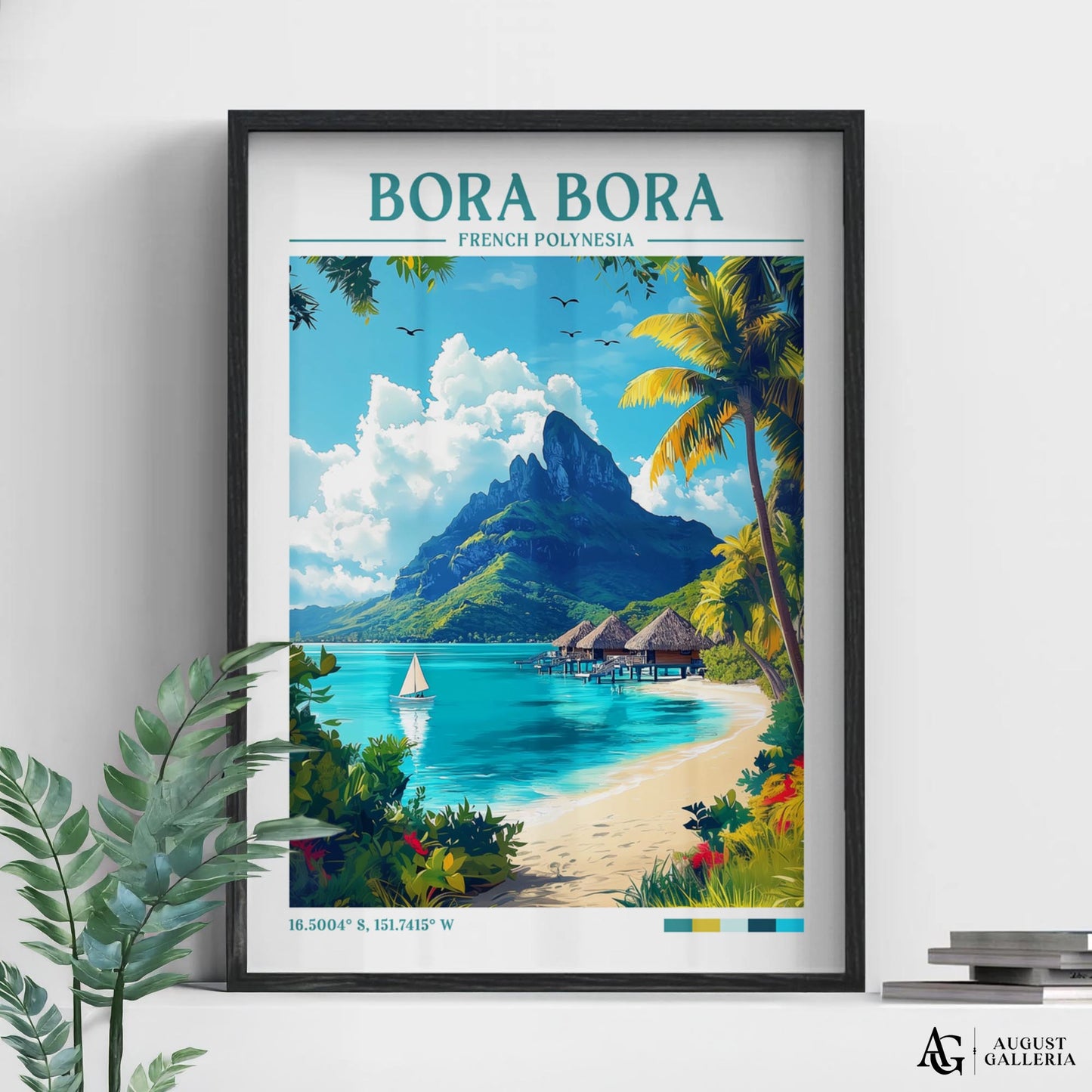Bora Bora Retro Travel Print