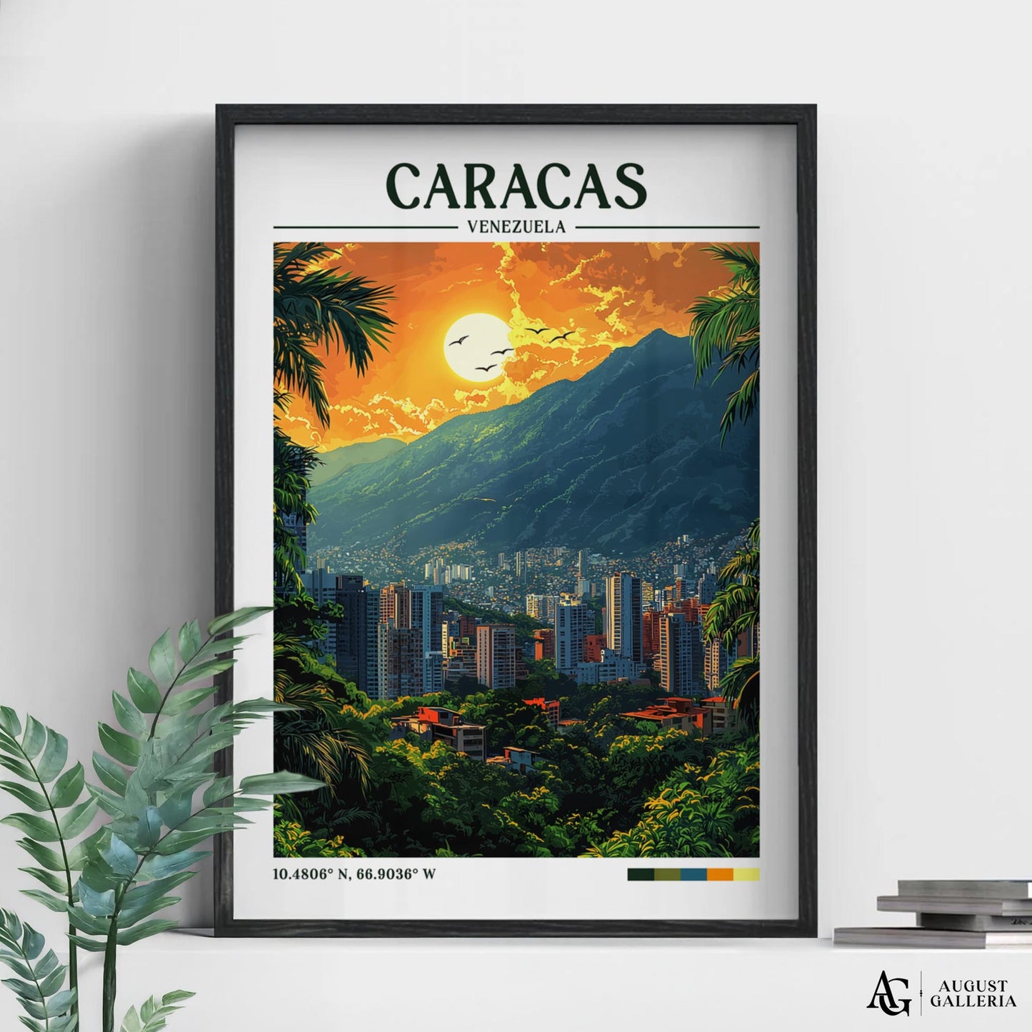 Caracas Venezuela Retro Travel Print