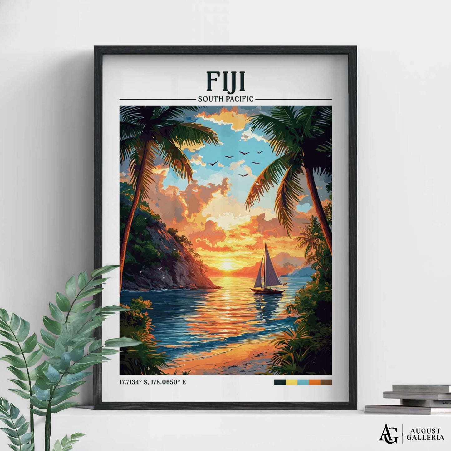Fiji Retro Travel Print