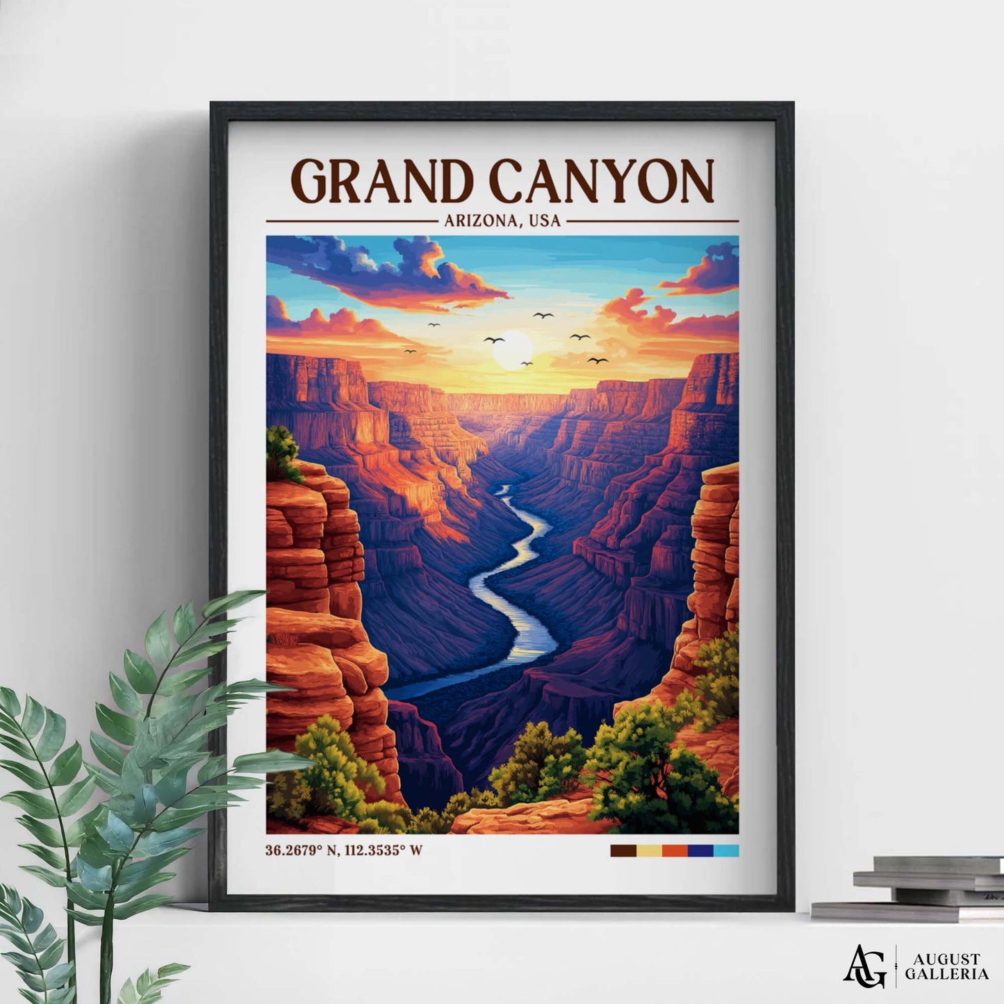 Grand Canyon Retro Travel Print