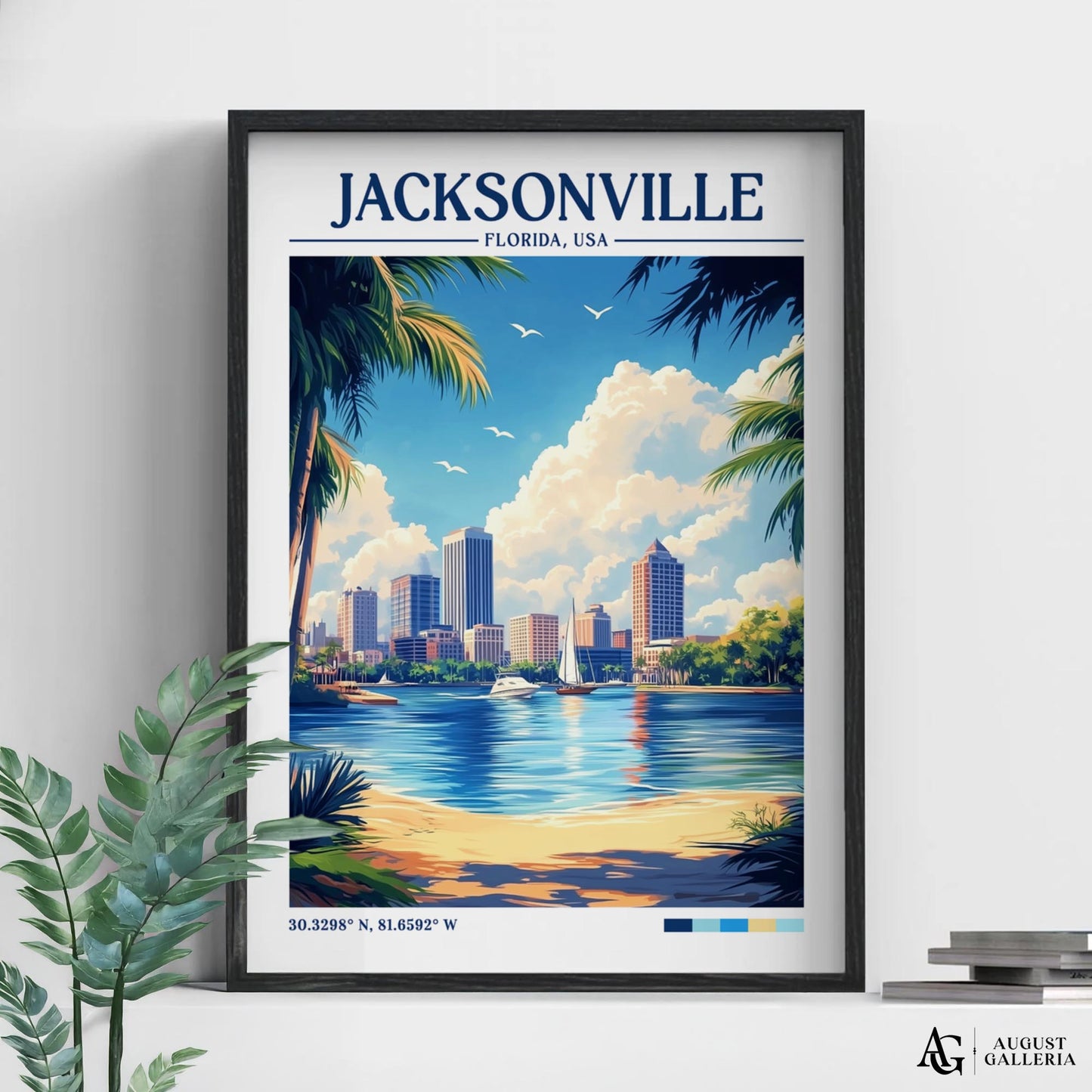 Jacksonville Florida Retro Travel Print
