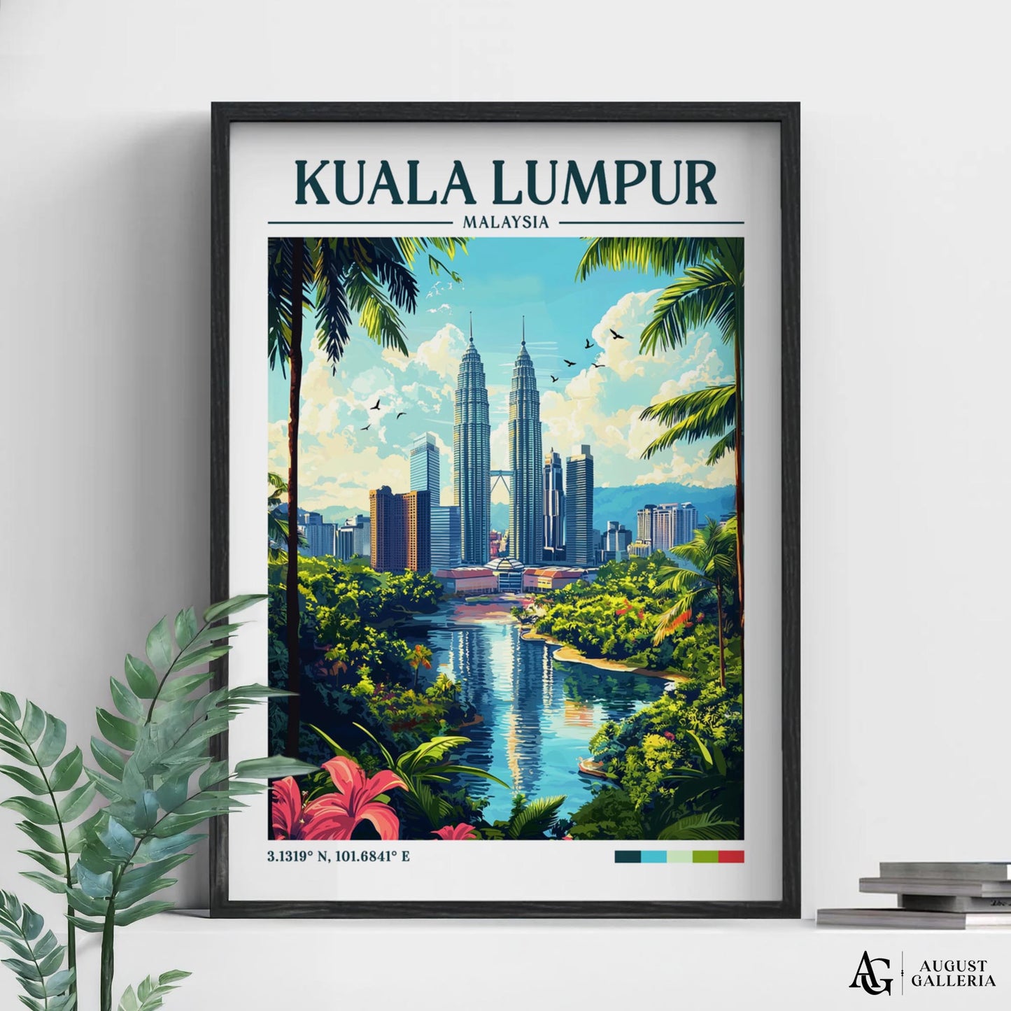 Kuala Lumpur Retro Travel Print