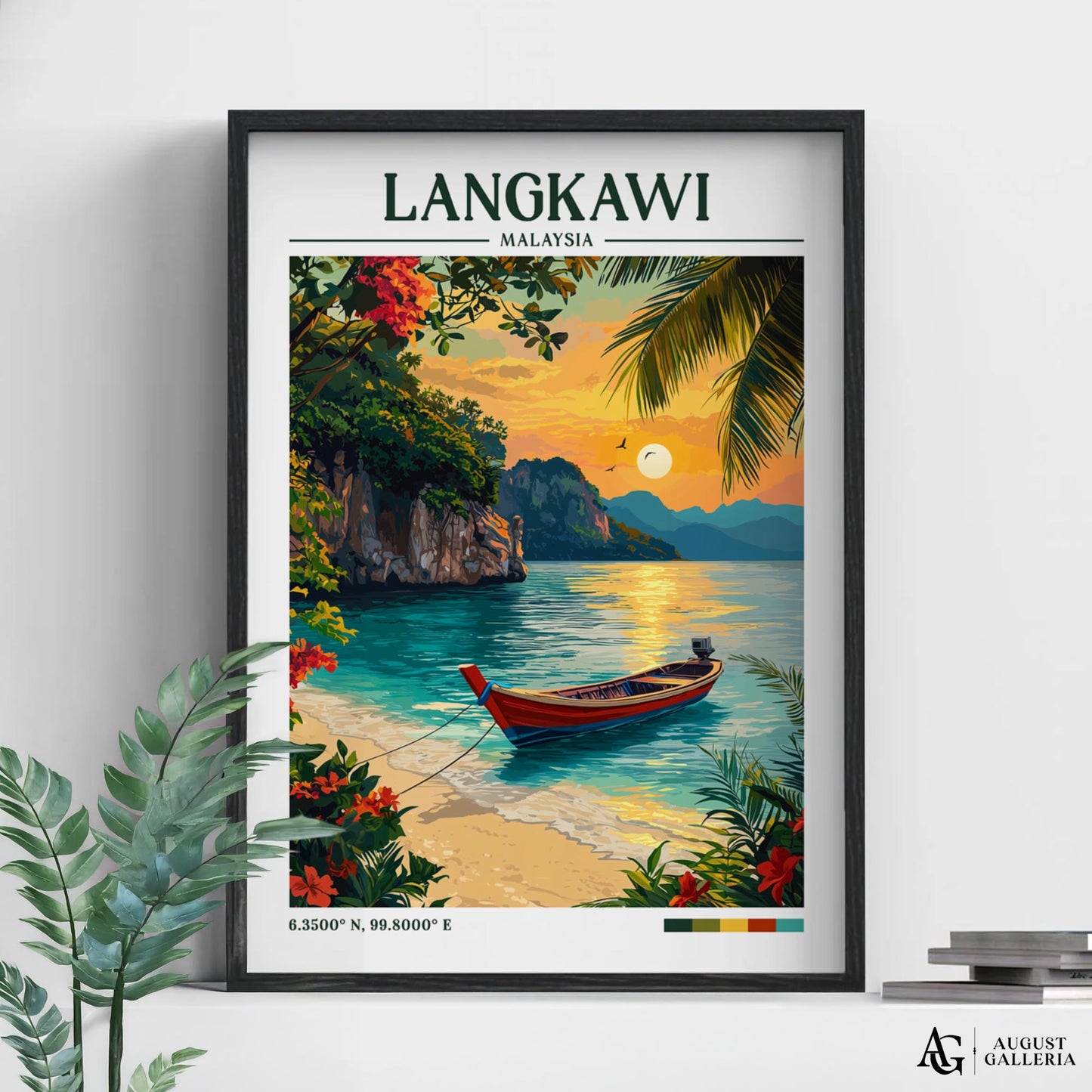 Langkawi Malaysia Retro Travel Print