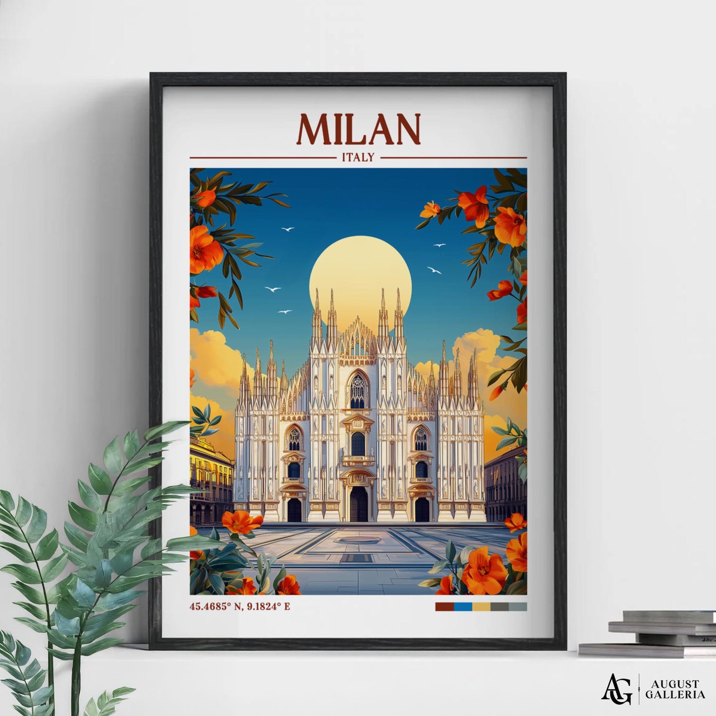 Milan Italy Retro Travel Print