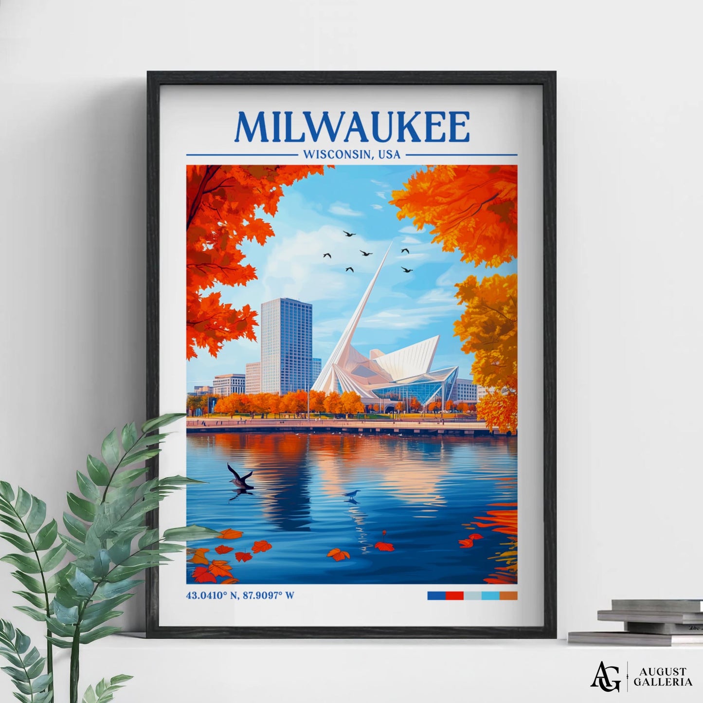 Milwaukee Wisconsin Retro Travel Print