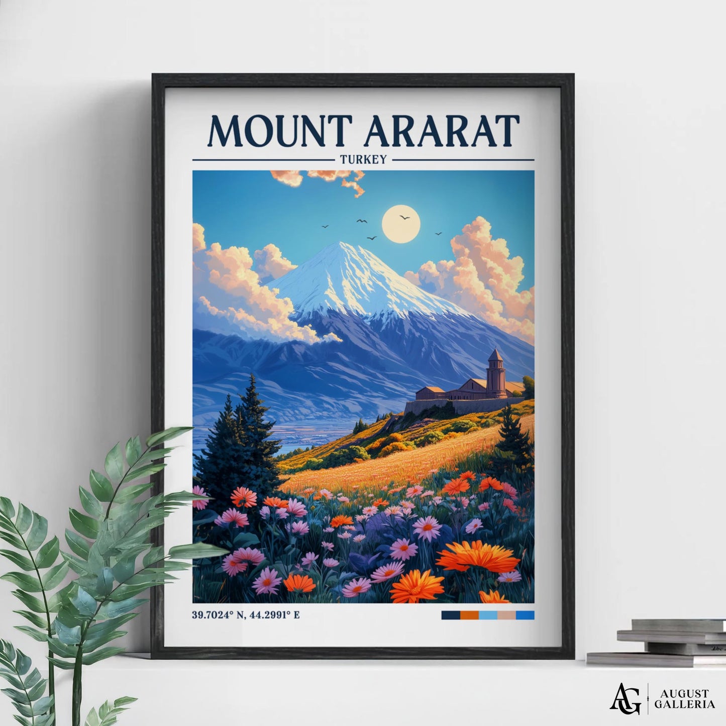 Mount Ararat Retro Travel Print
