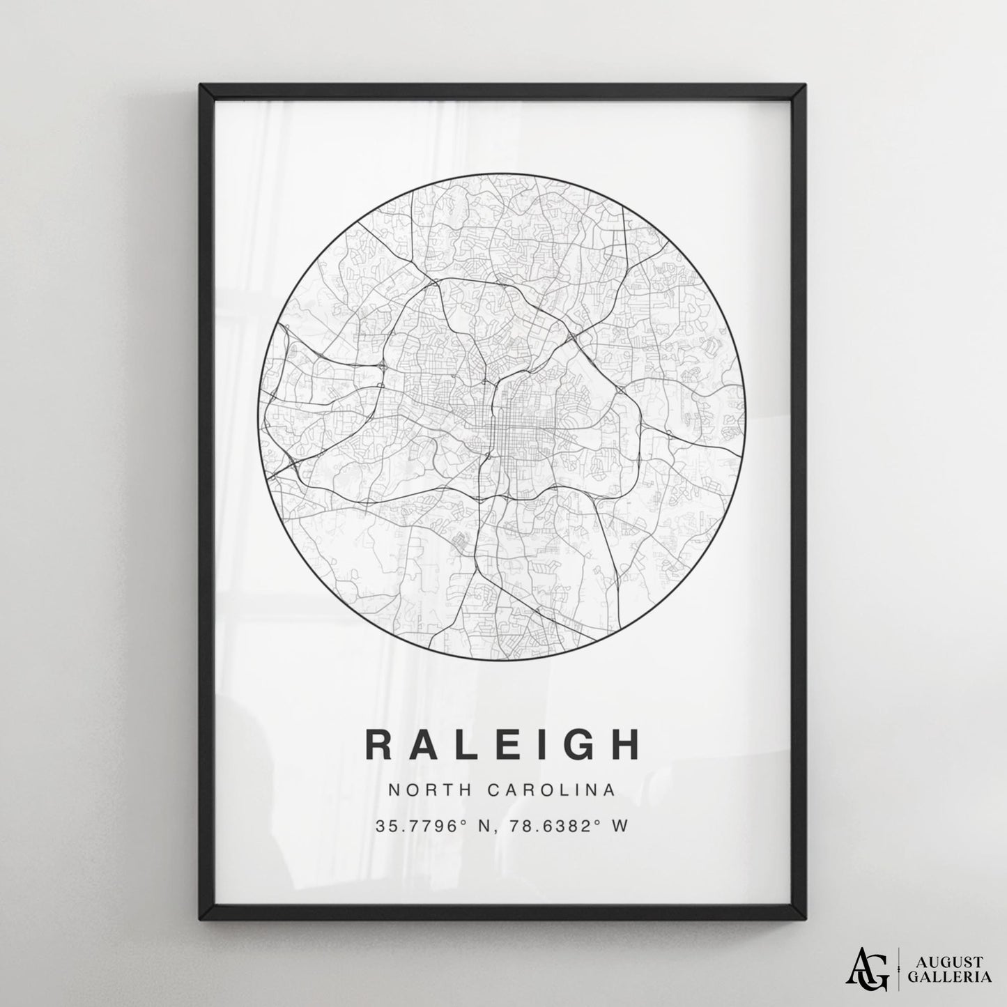 Raleigh Minimalist Map