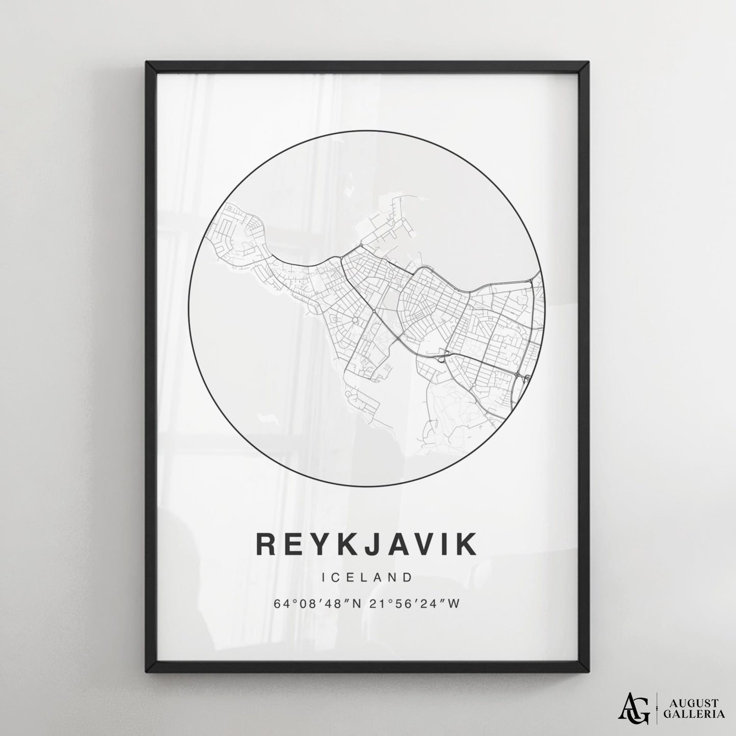 Reykjavik Minimalist Map
