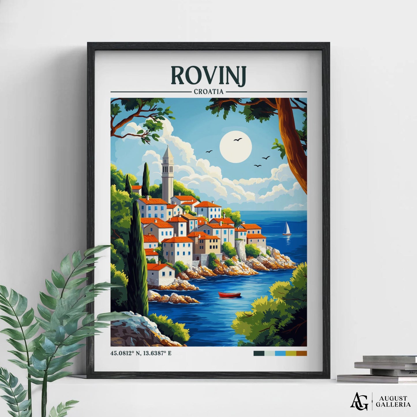 Rovinj Croatia Retro Travel Print
