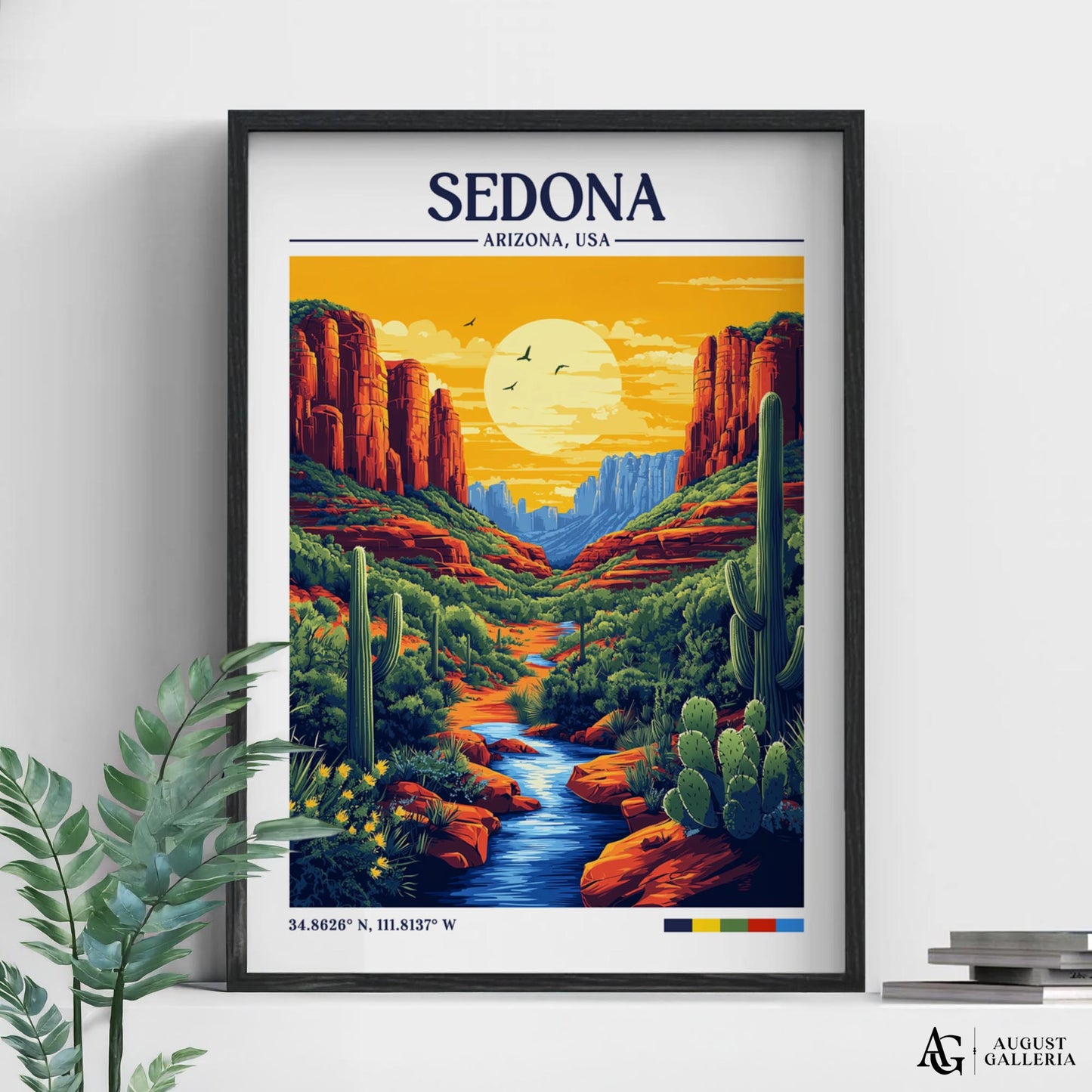 Sedona Arizona Retro Travel Print
