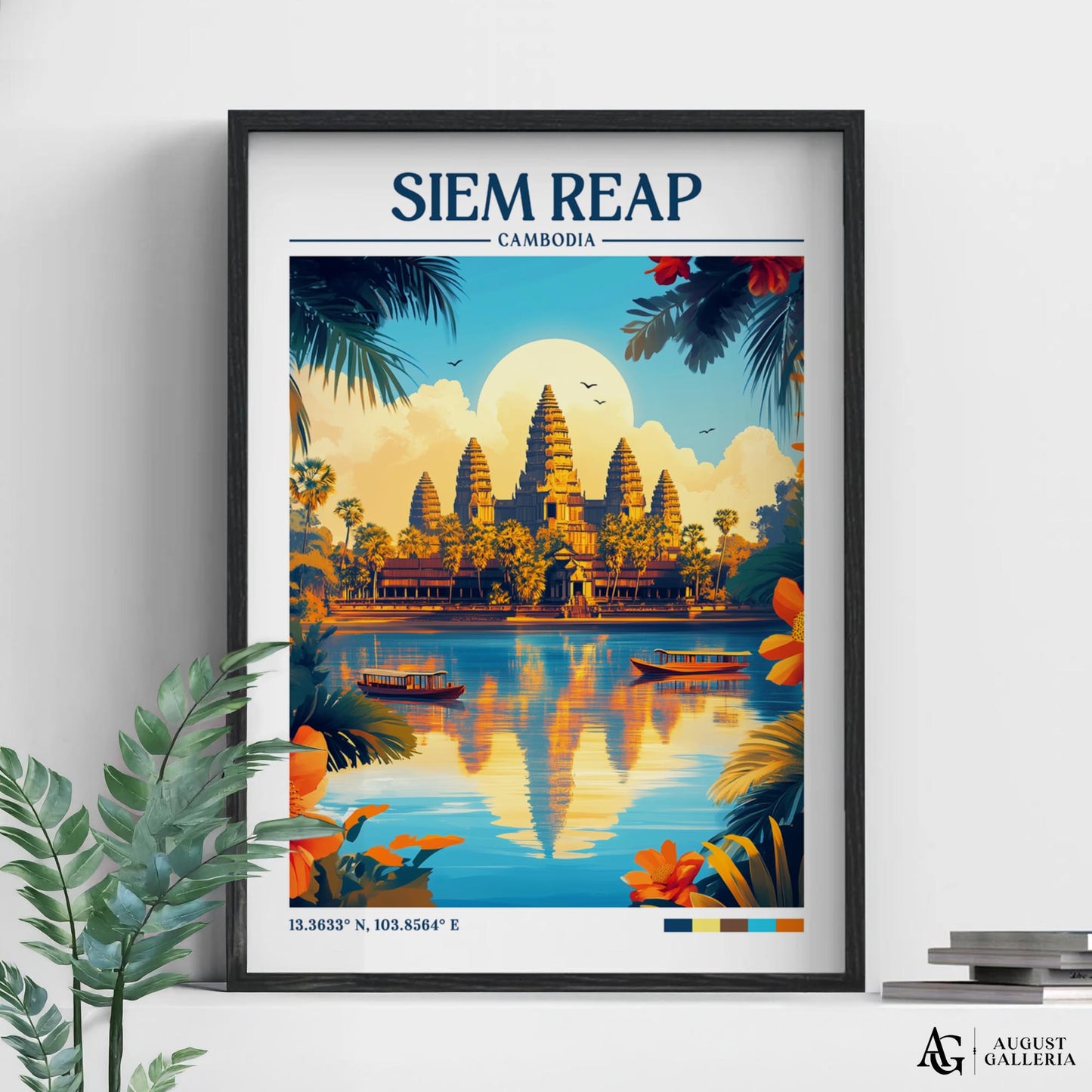Siem Reap Retro Travel Print