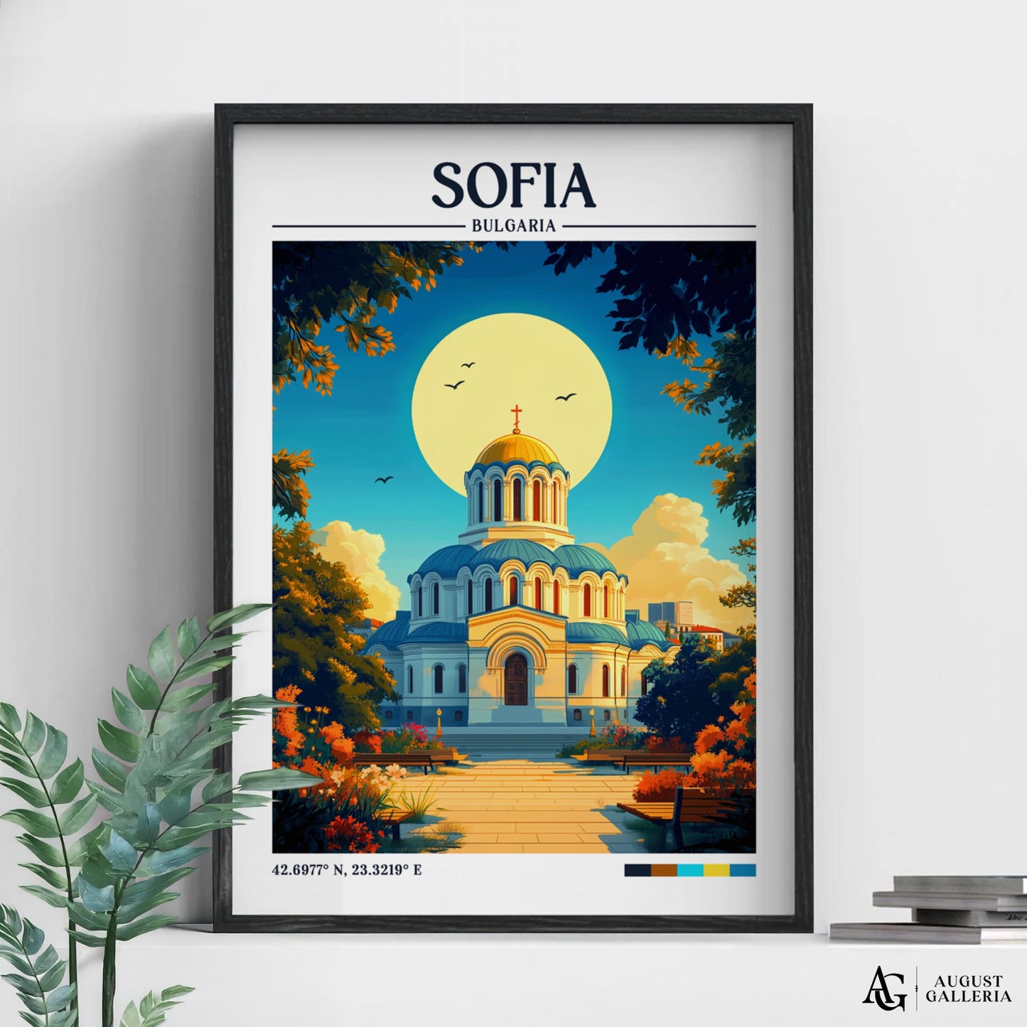 Sofia Bulgaria Retro Travel Print