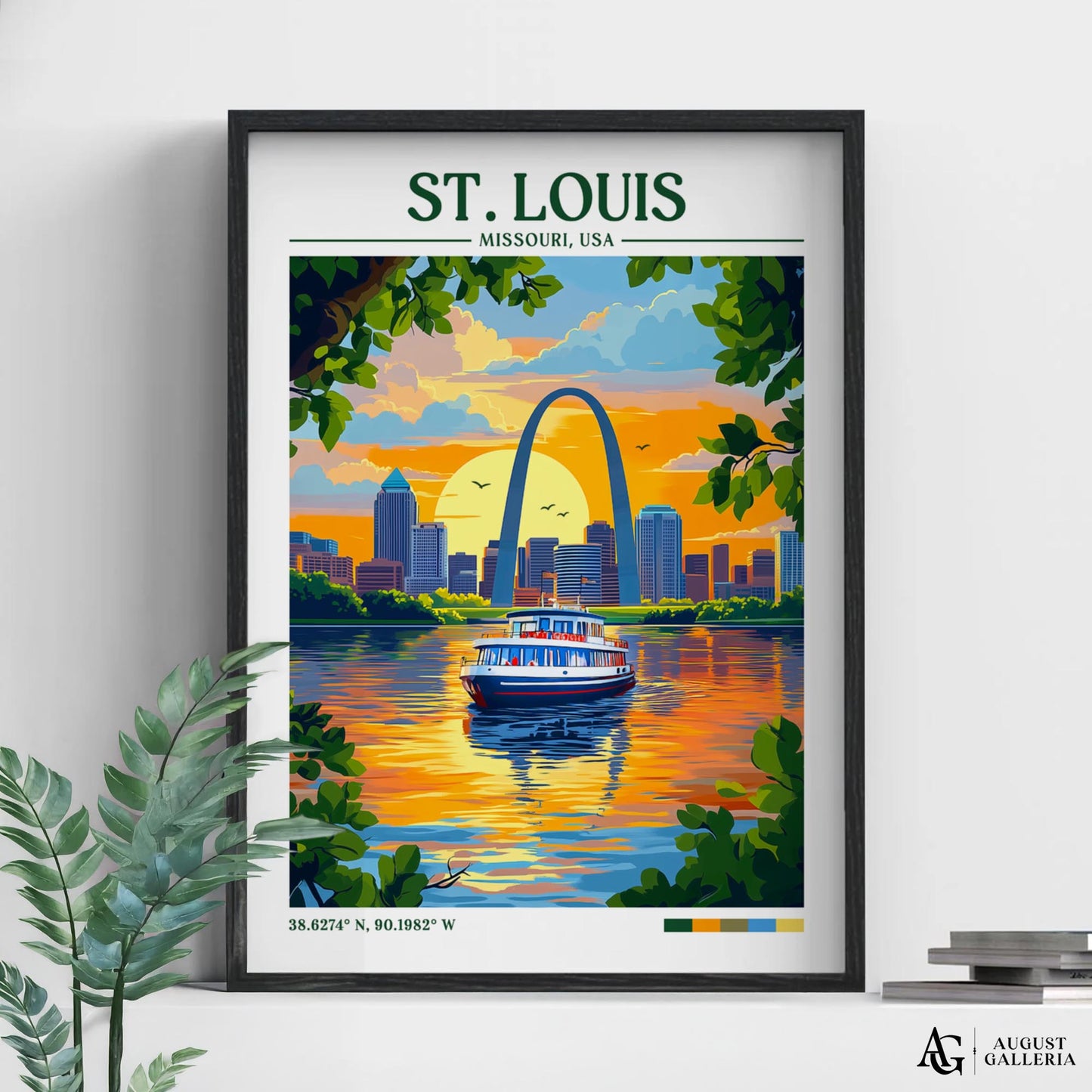 St. Louis Missouri Retro Travel Print