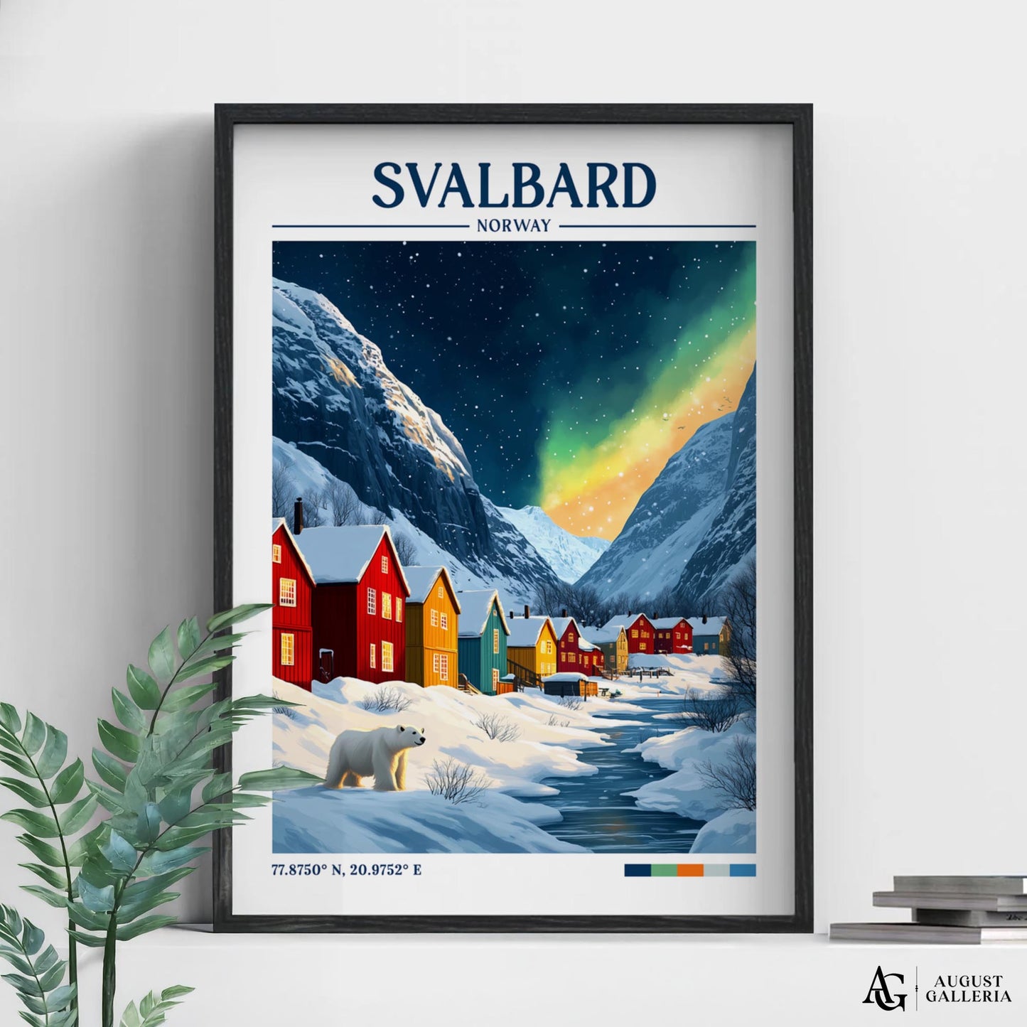 Svalbard Retro Travel Print