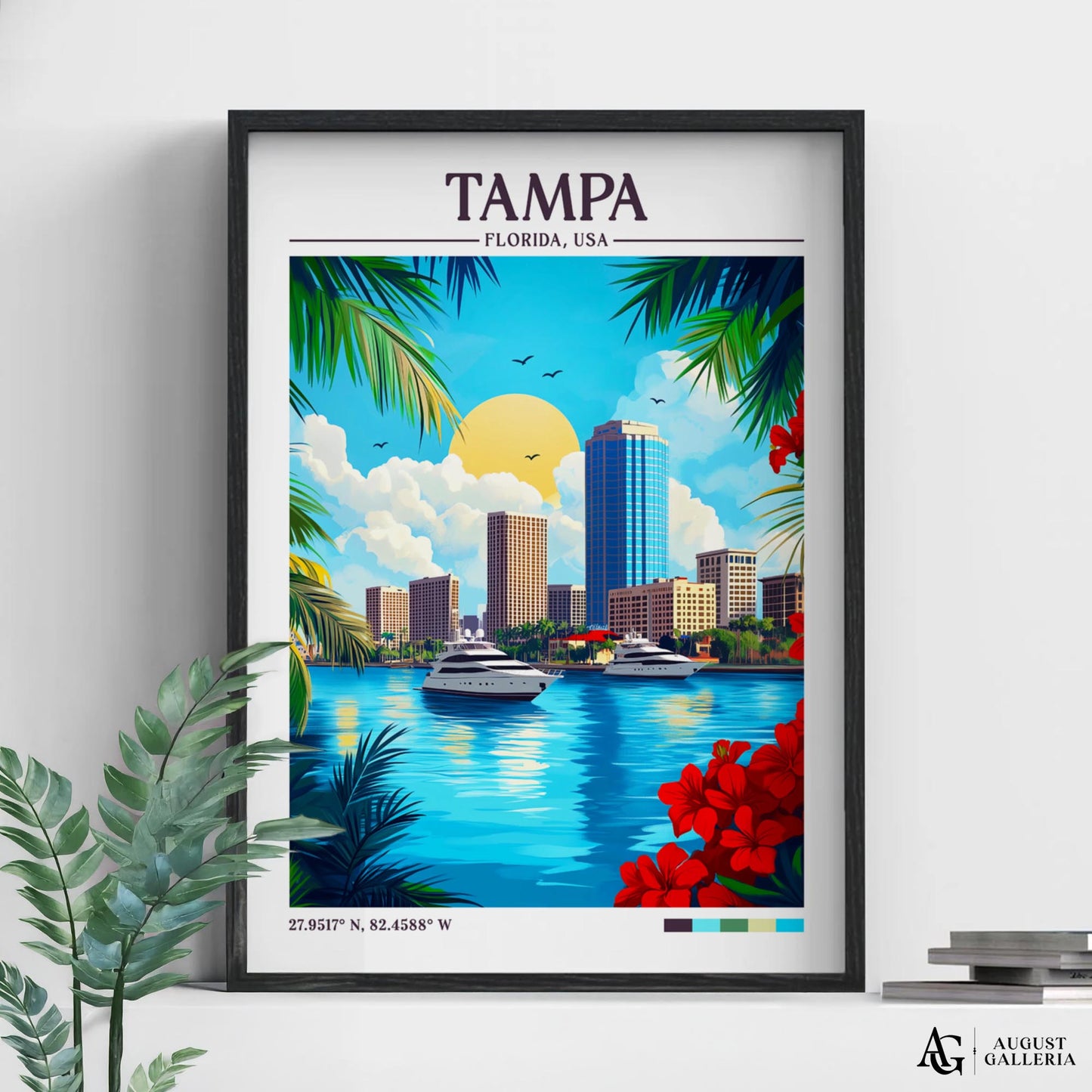 Tampa Florida Retro Travel Print