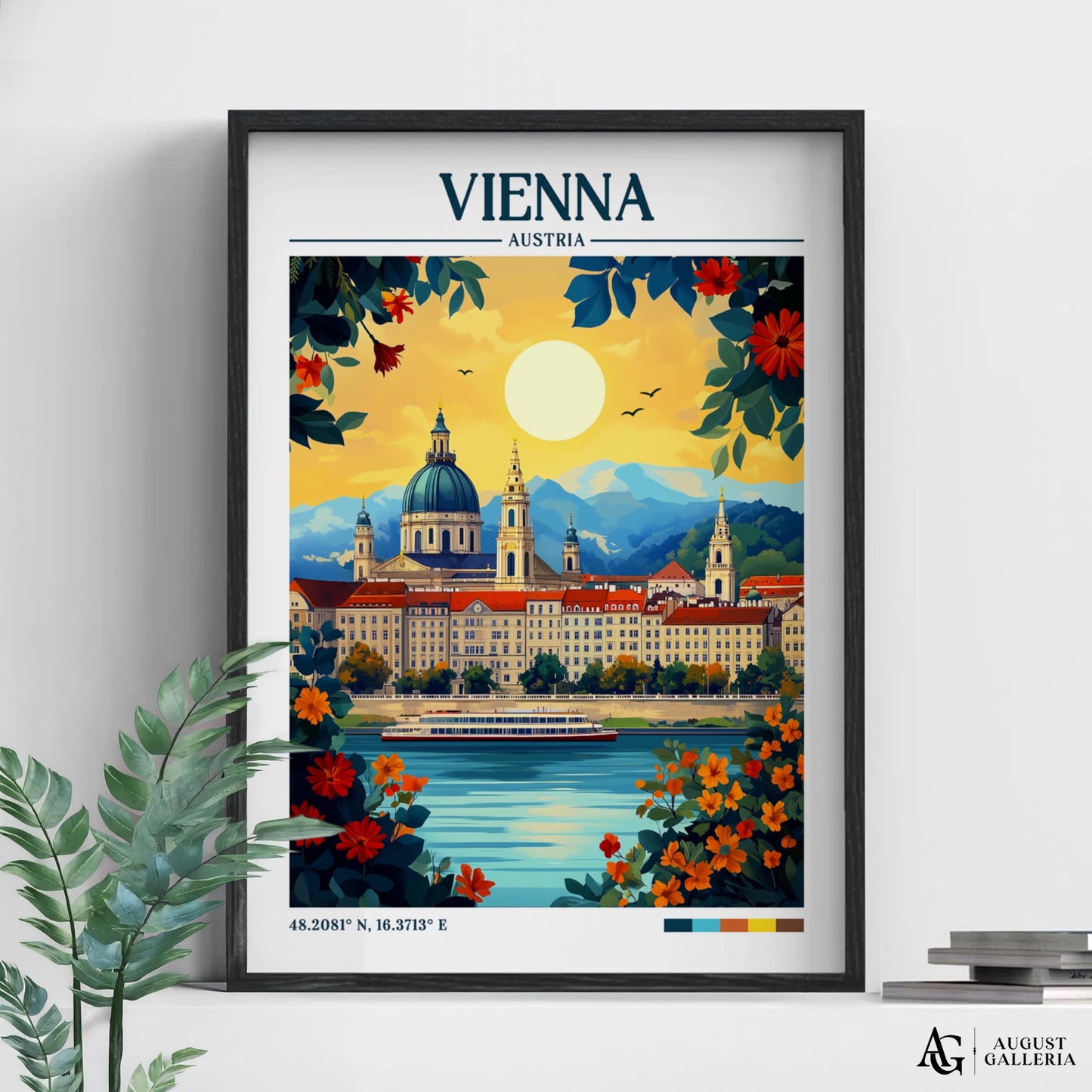 Vienna Austria Retro Travel Print