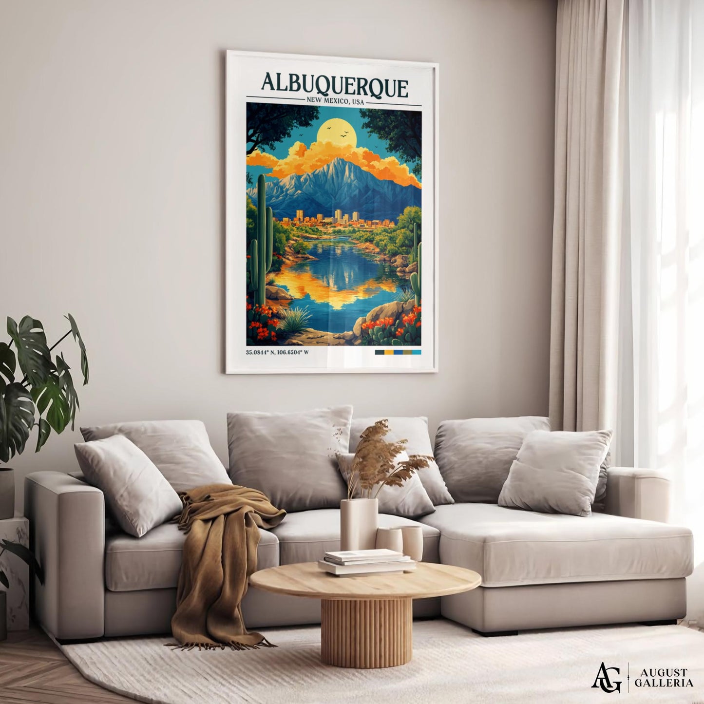 Albuquerque New Mexico Retro Travel Print