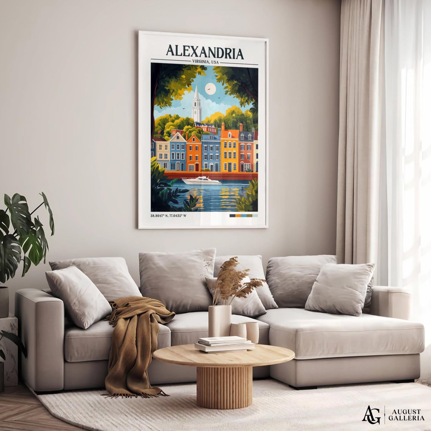 Alexandria Virginia Retro Travel Print