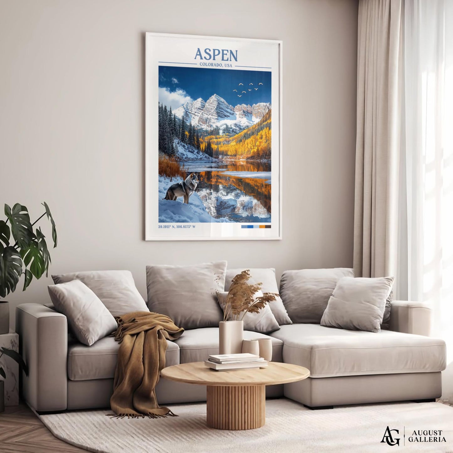 Aspen Colorado Retro Travel Print