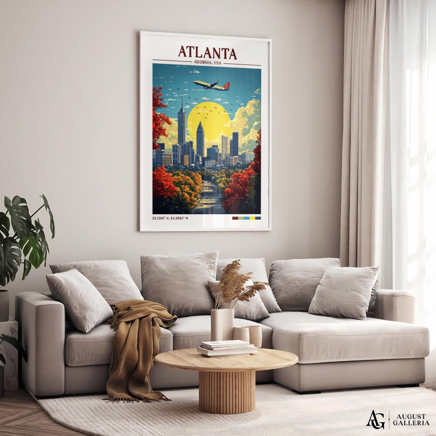 Atlanta Georgia Retro Travel Print