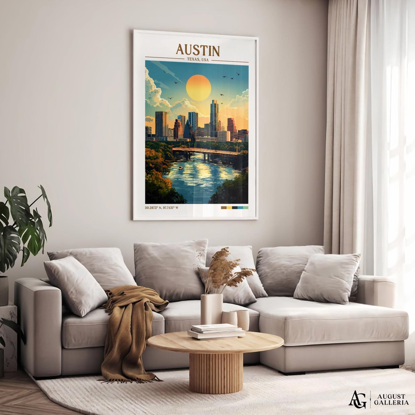 Austin Texas Retro Travel Print