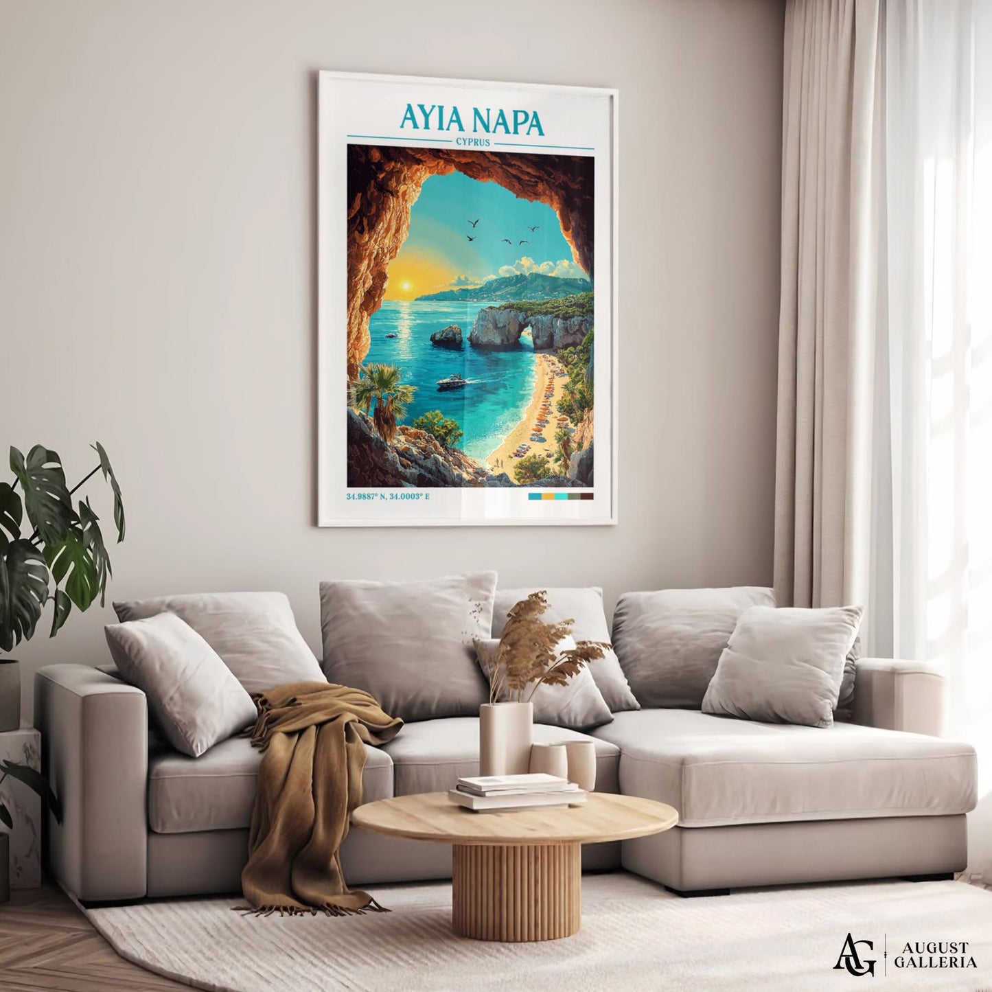 Ayia Napa Retro Travel Print