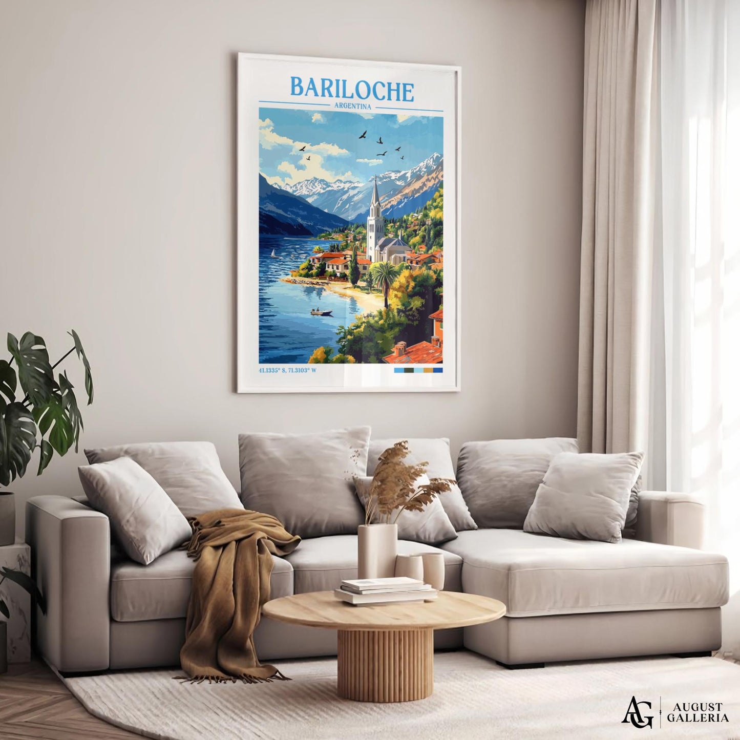 Bariloche Argentina Retro Travel Print