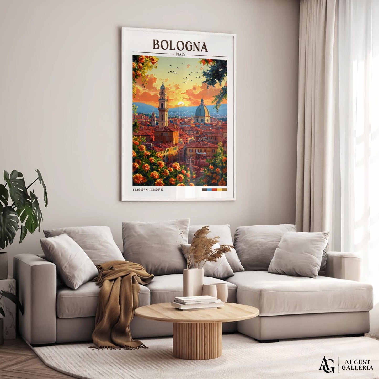 Bologna Italy Retro Travel Print