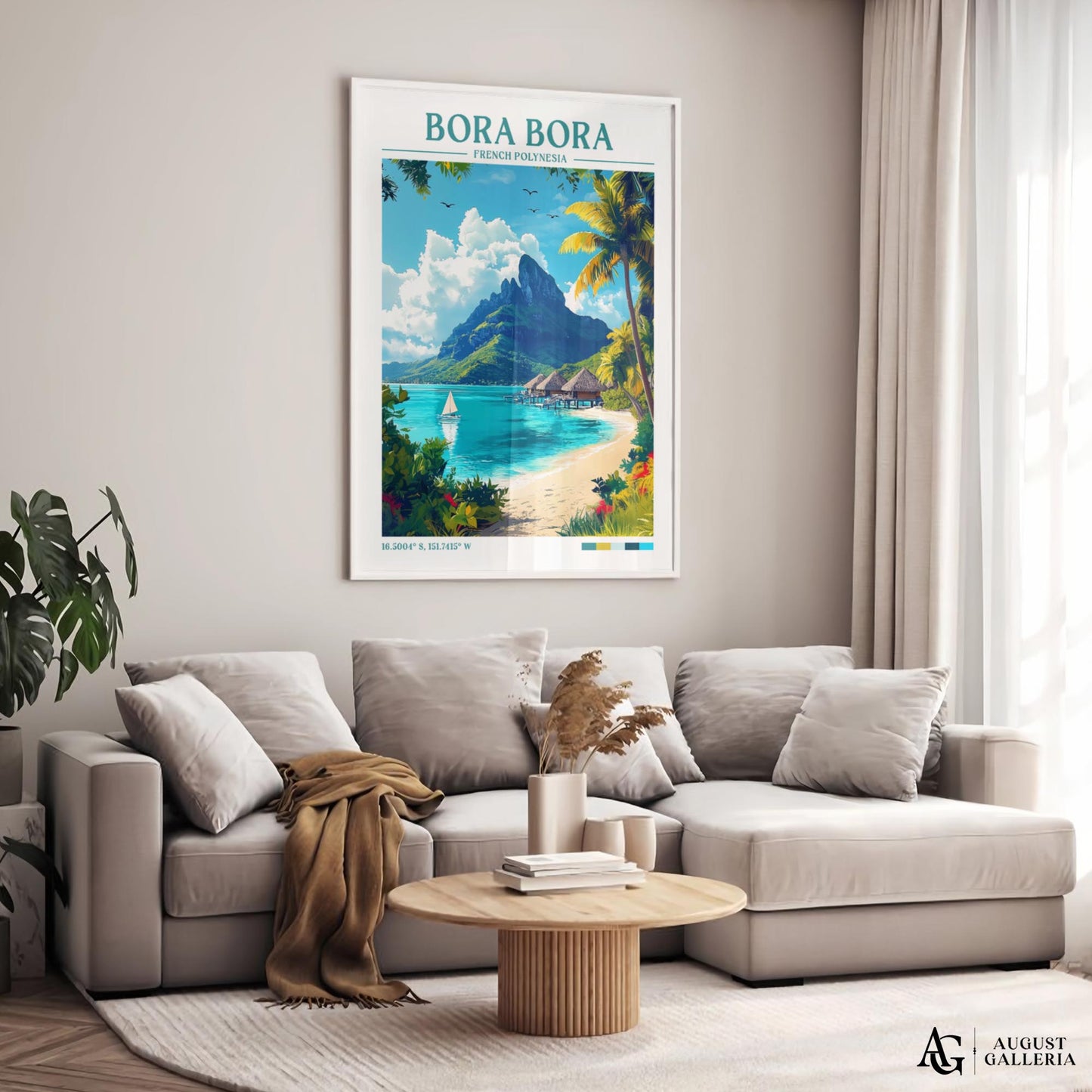 Bora Bora Retro Travel Print