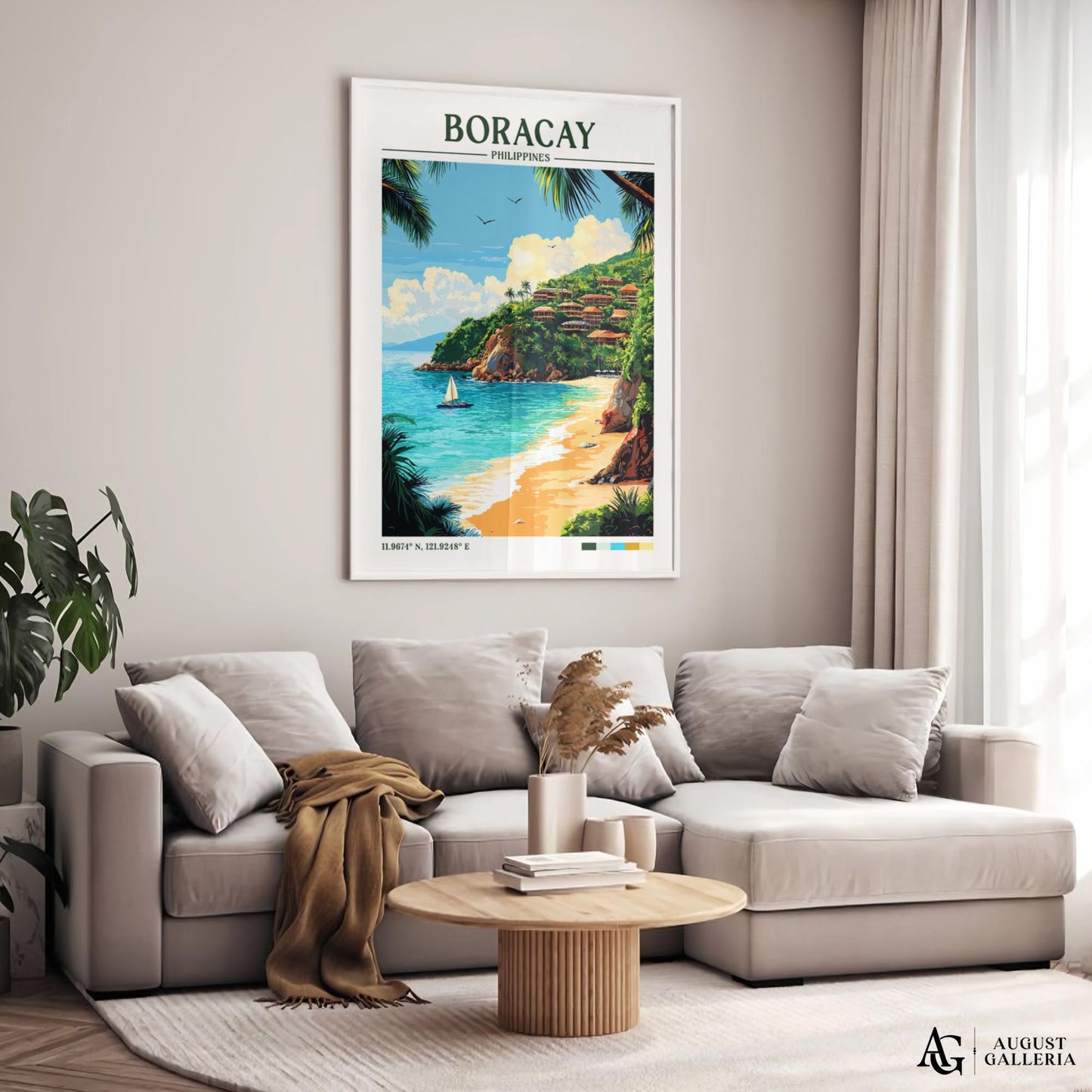 Boracay Philippines Retro Travel Print