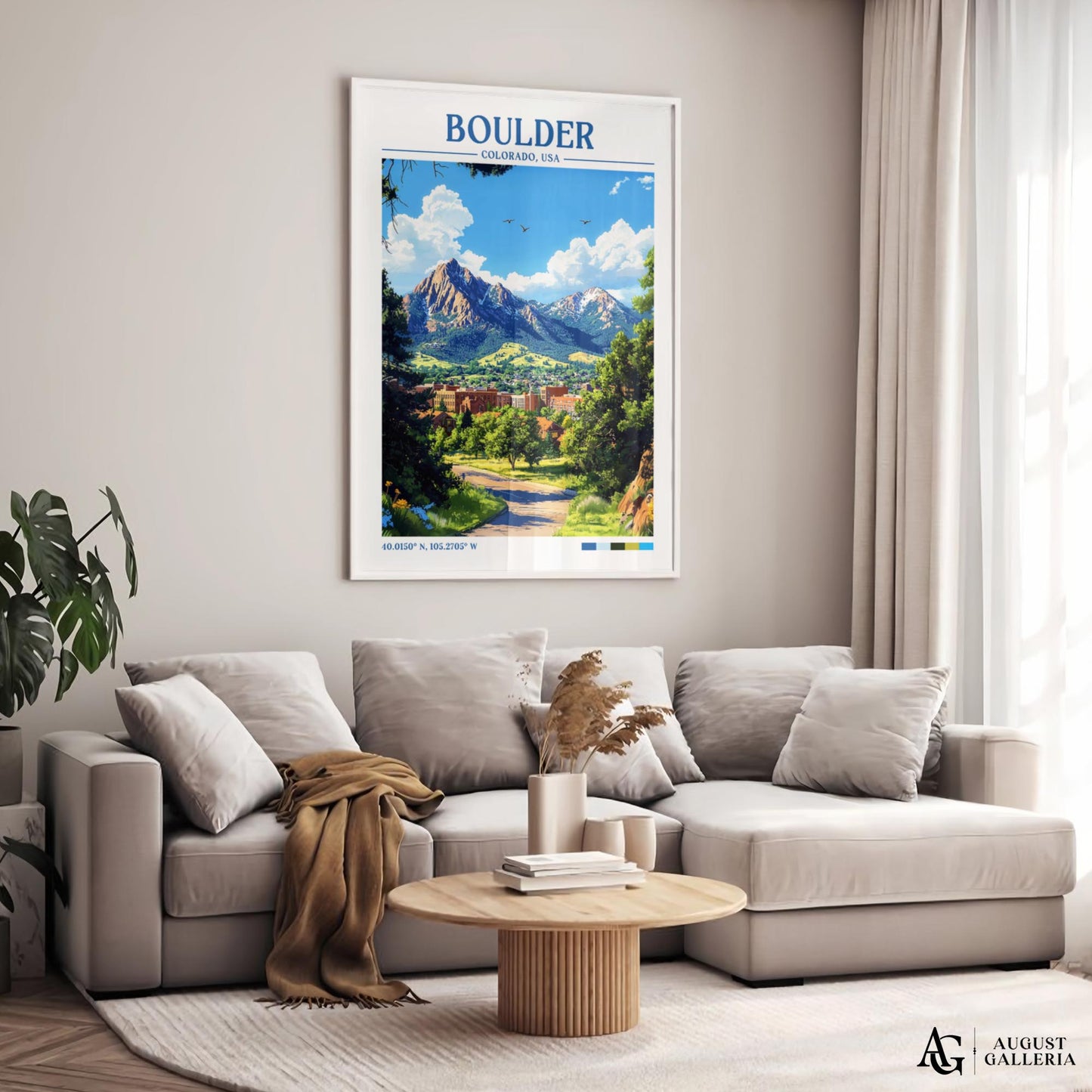 Boulder Colorado Retro Travel Print