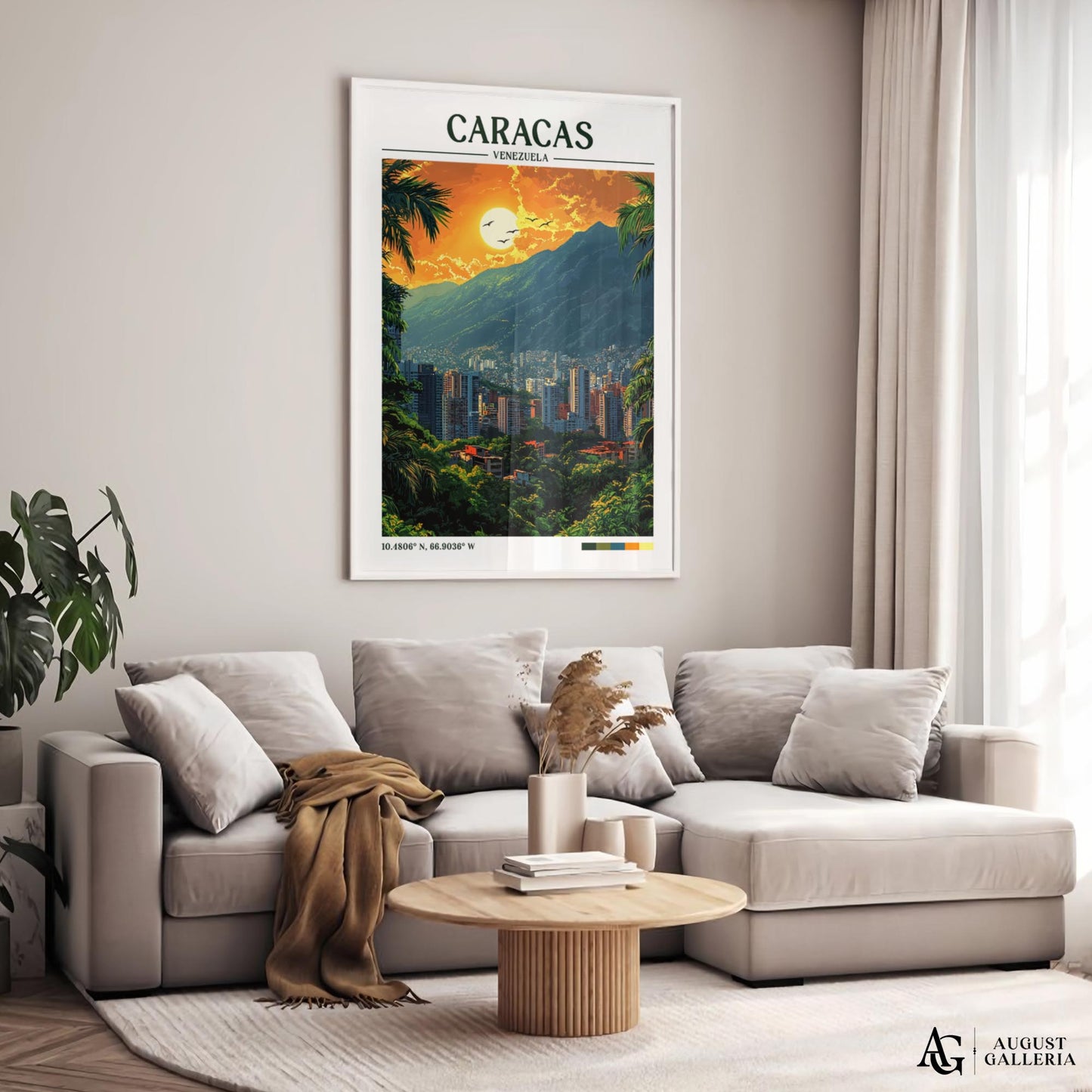 Caracas Venezuela Retro Travel Print