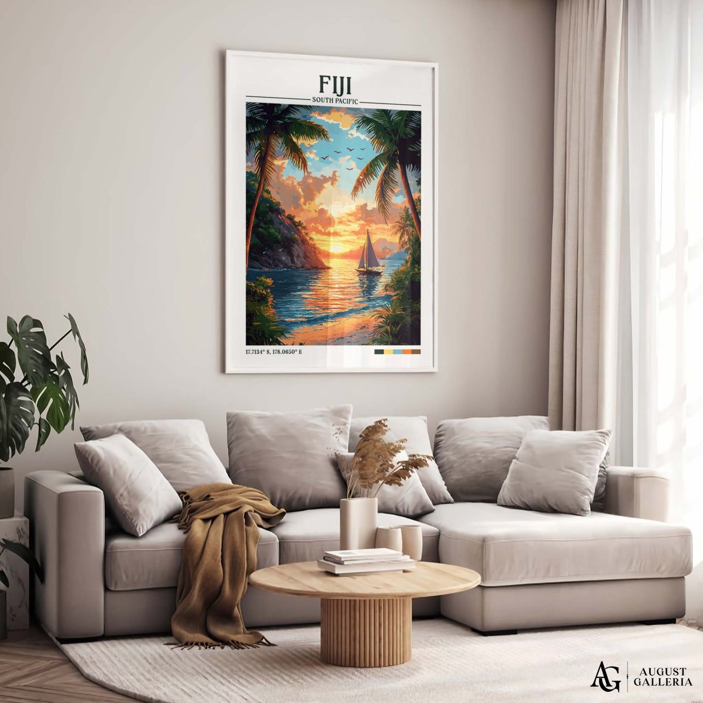 Fiji Retro Travel Print