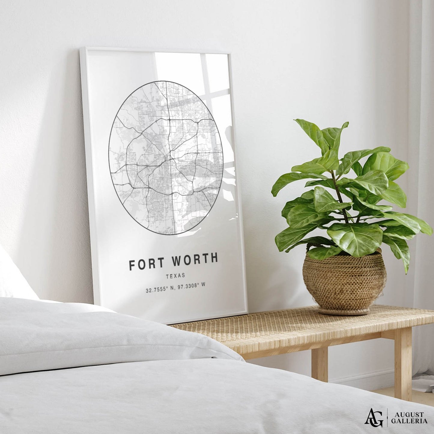 Fort Worth Minimalist Map