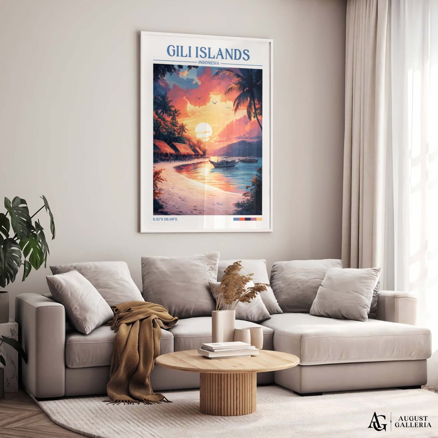 Gili Islands Retro Travel Print