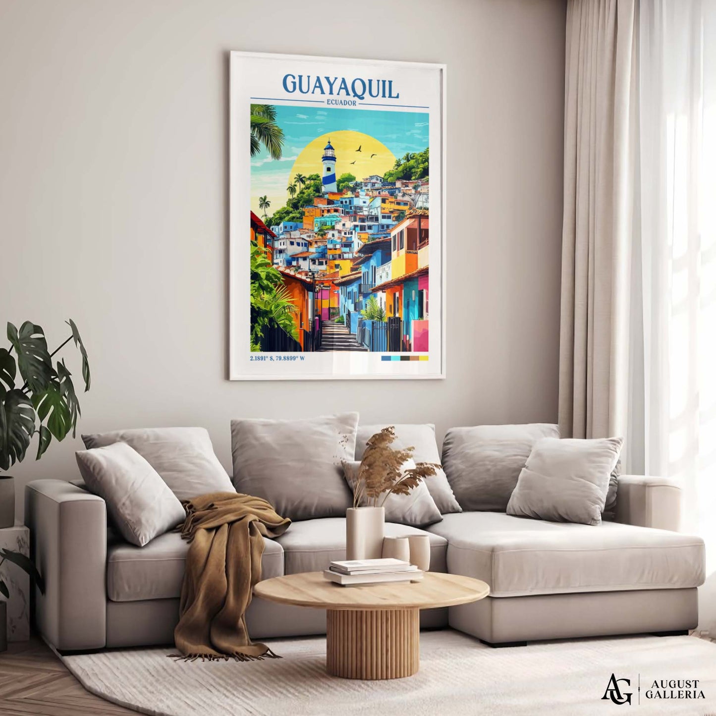 Guayaquil Ecuador Retro Travel Print