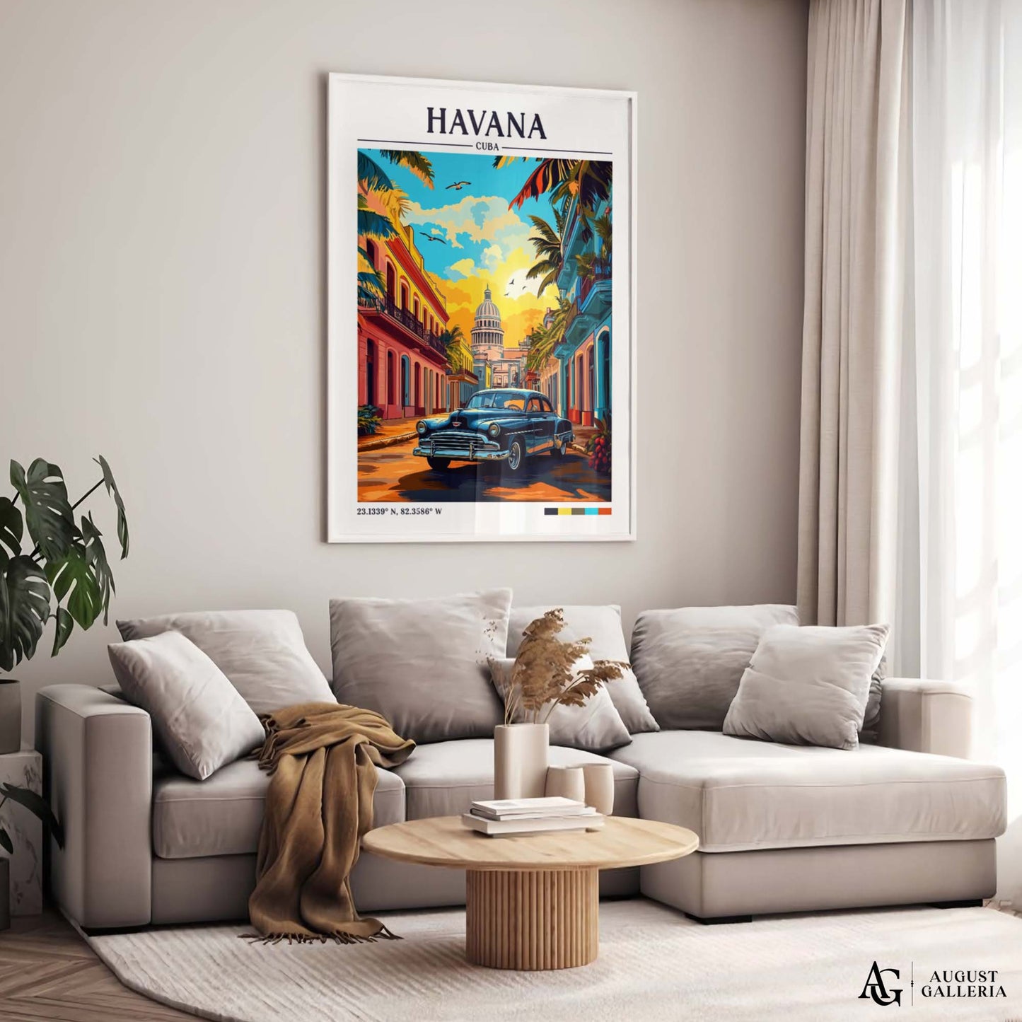 Havana Cuba Retro Travel Print