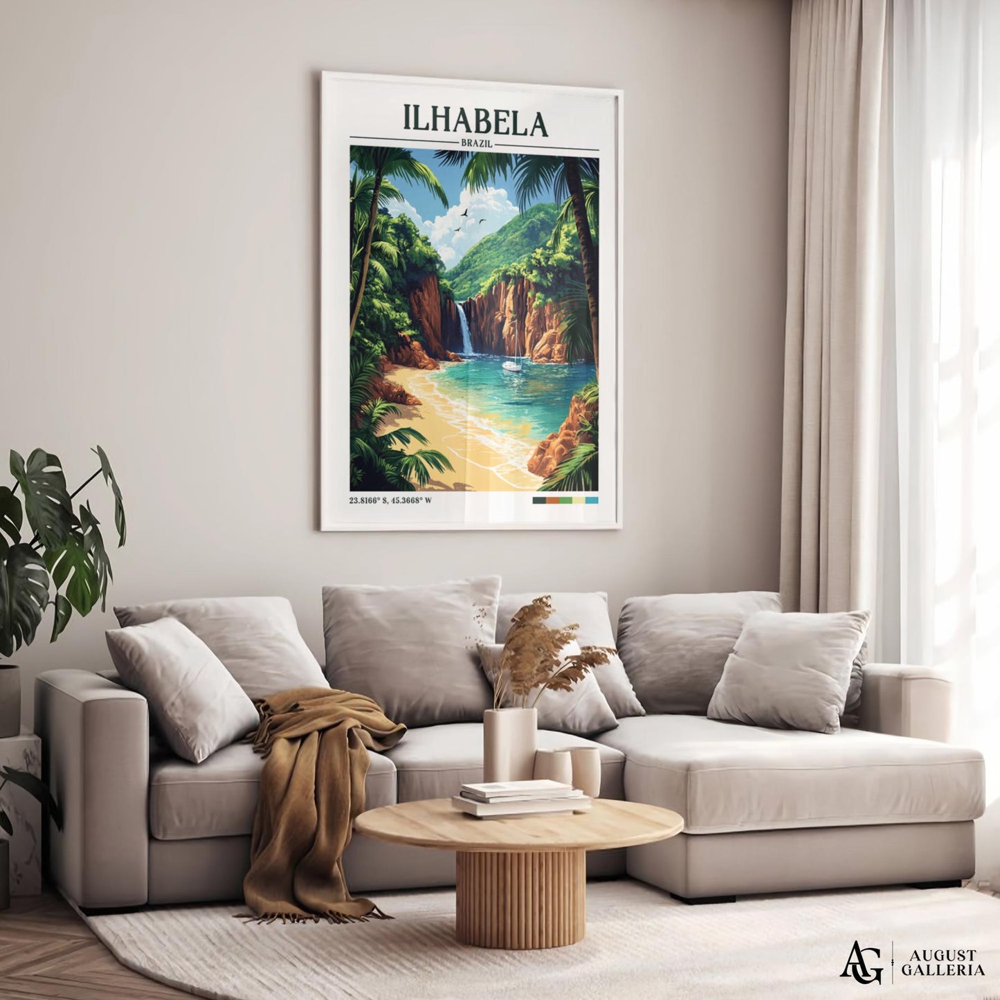Ilhabela Brazil Retro Travel Print