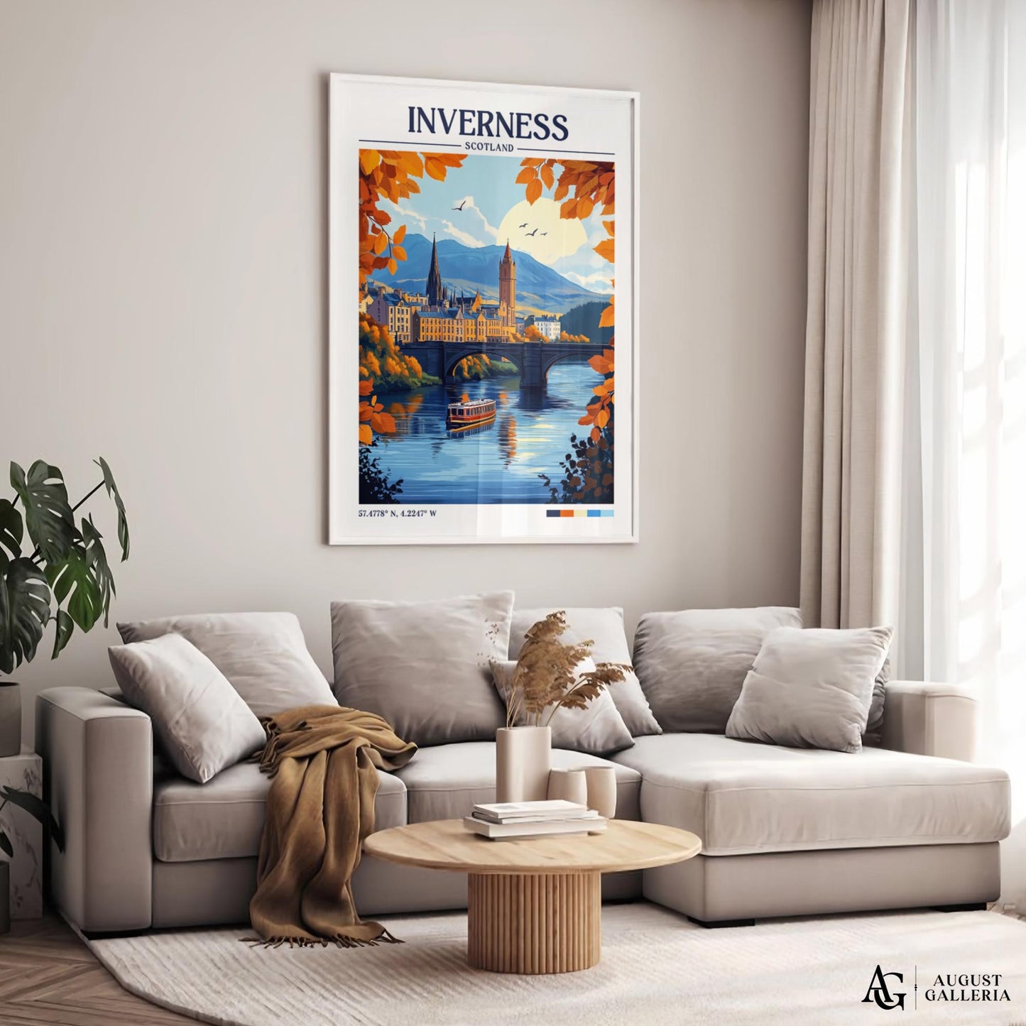 Inverness Scotland Retro Travel Print