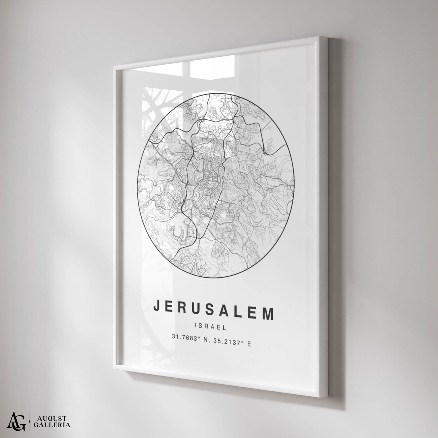 Jerusalem Minimalist Map