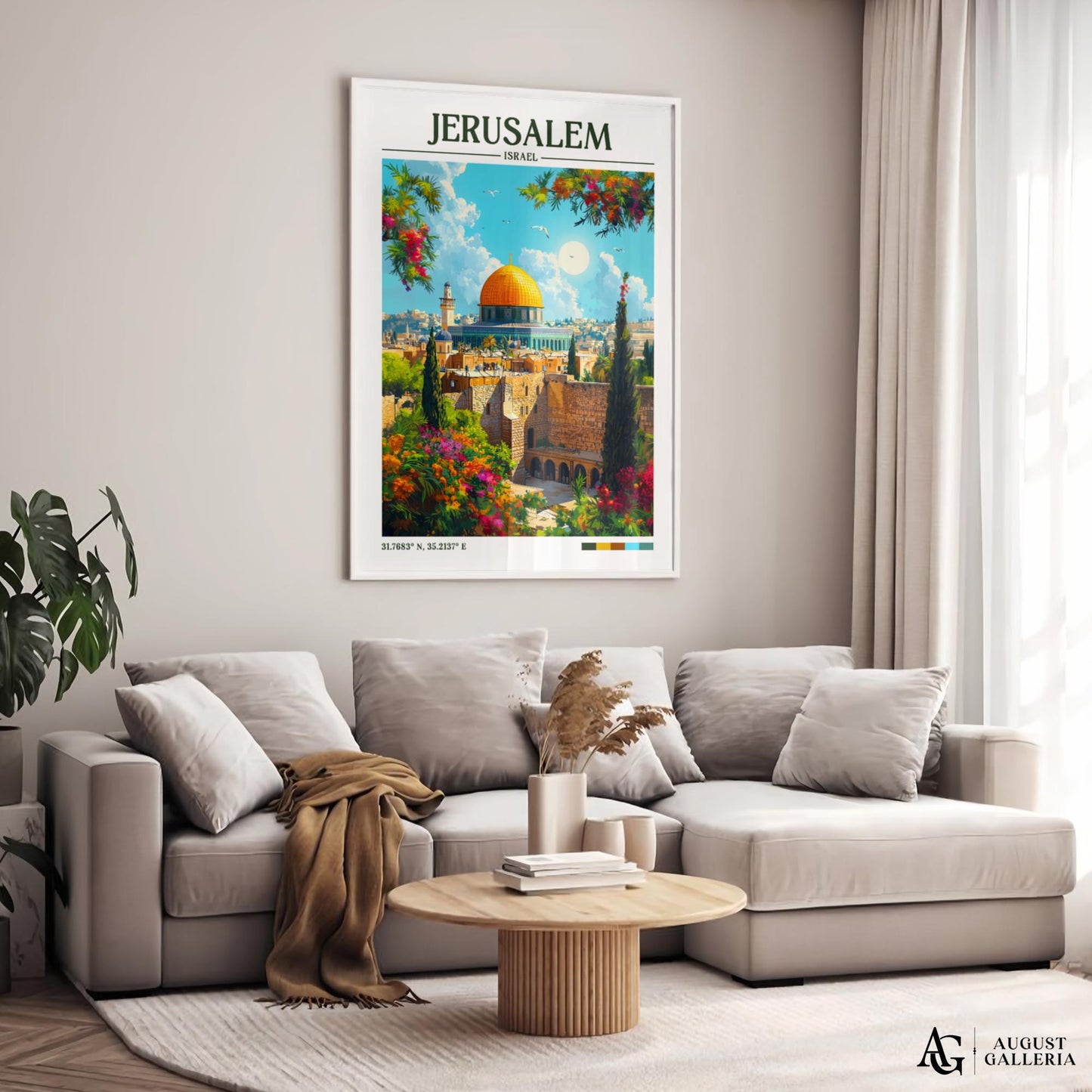 Jerusalem Retro Travel Print