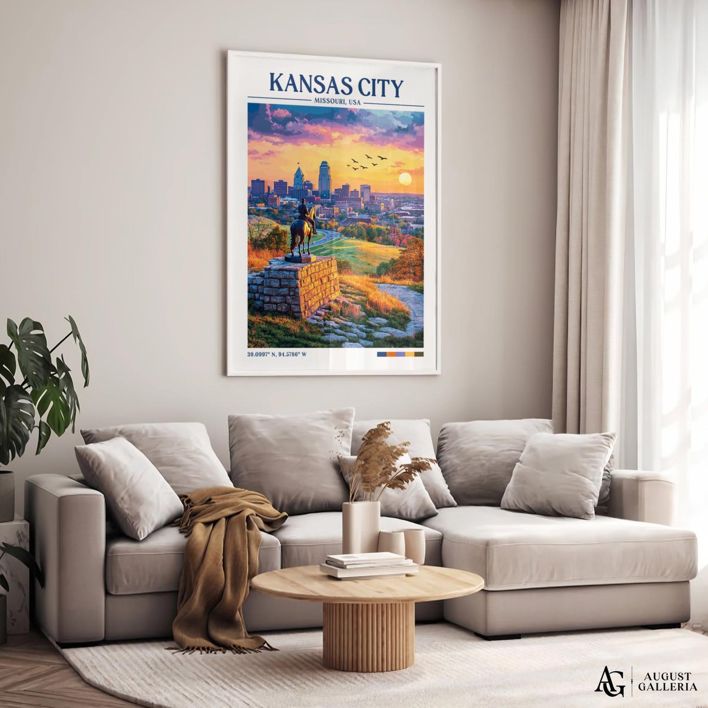 Kansas City Retro Travel Print