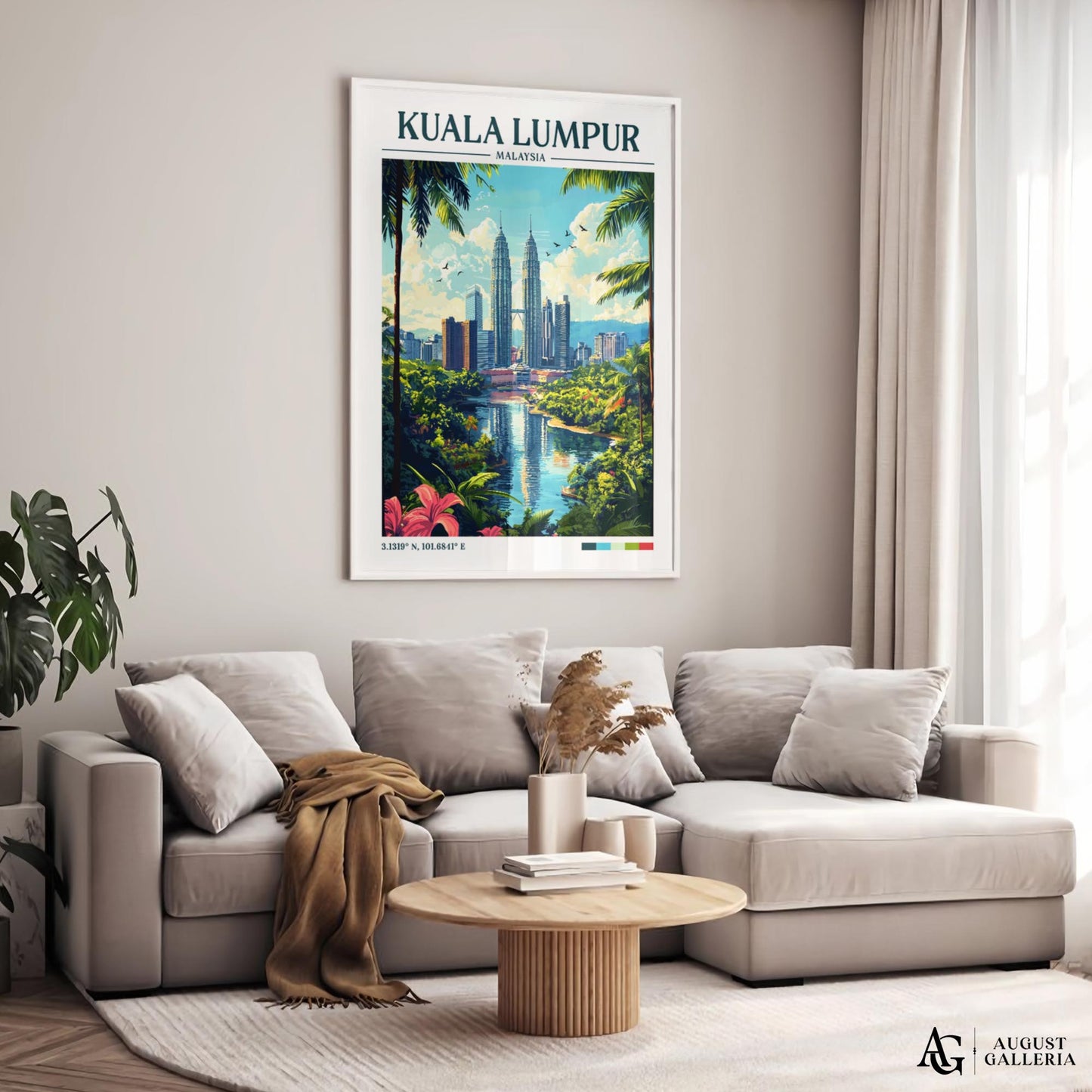 Kuala Lumpur Retro Travel Print