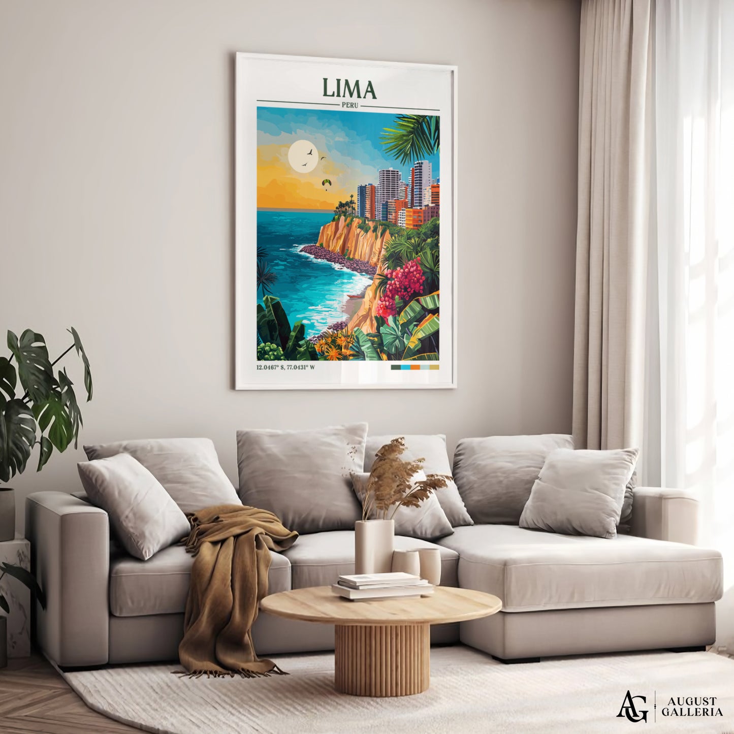 Lima Peru Retro Travel Print