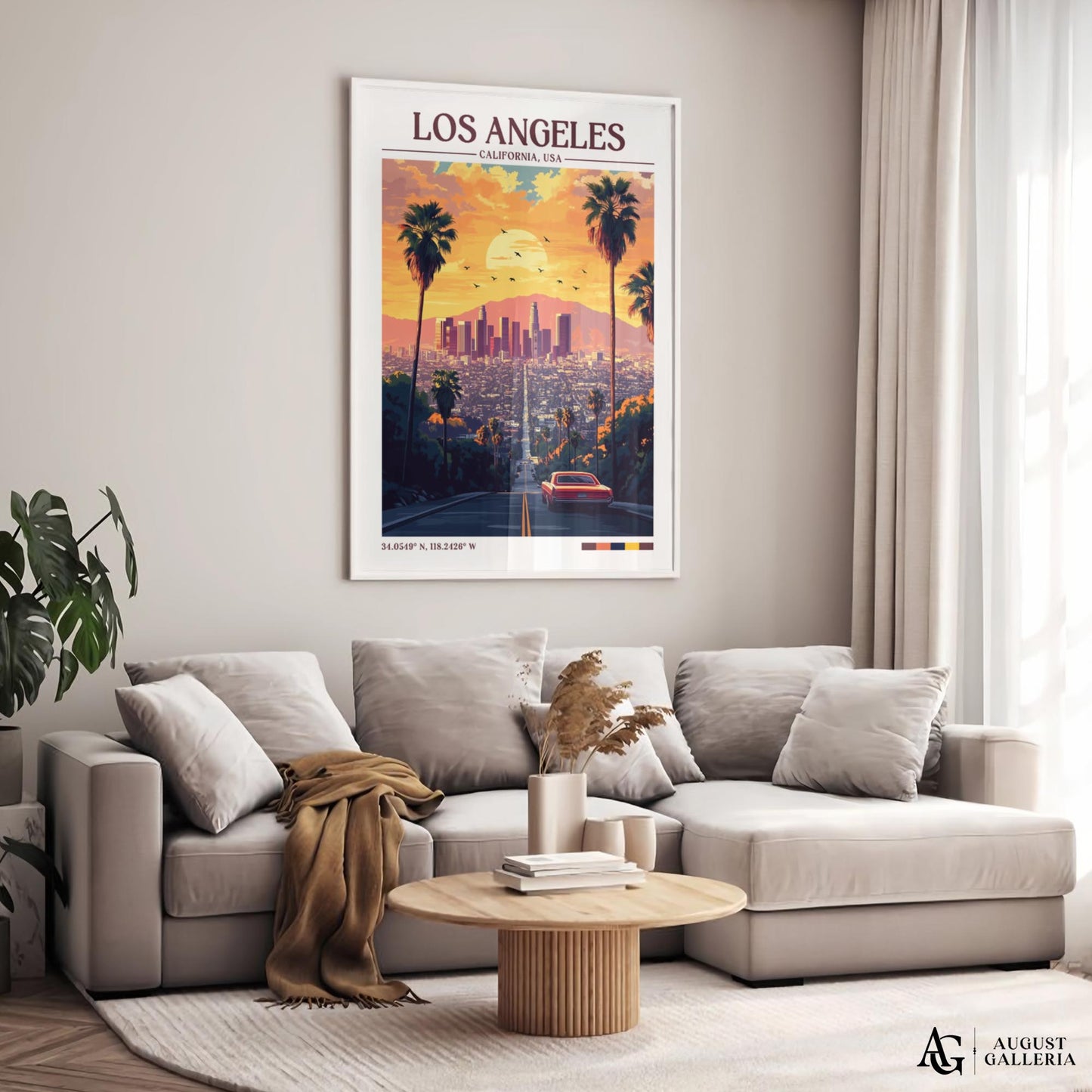 Los Angeles California Retro Travel Print